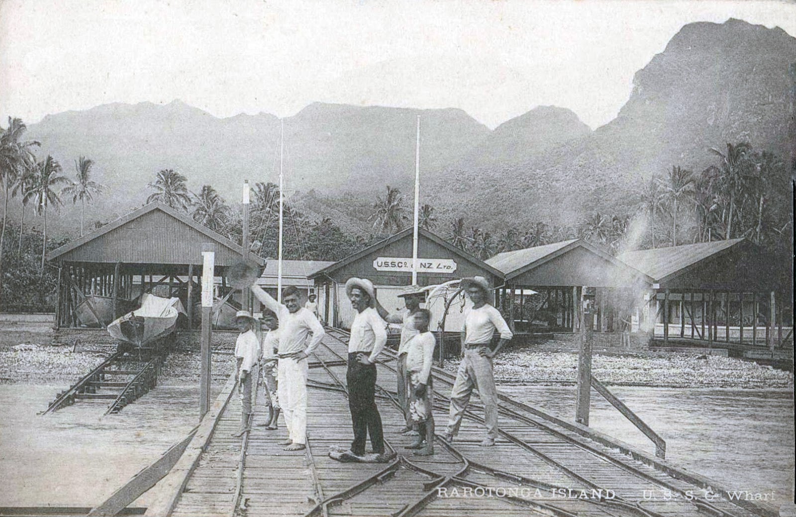 Union Steam Ship Co. railway tracks at Avarua Harbour on Rarotonga