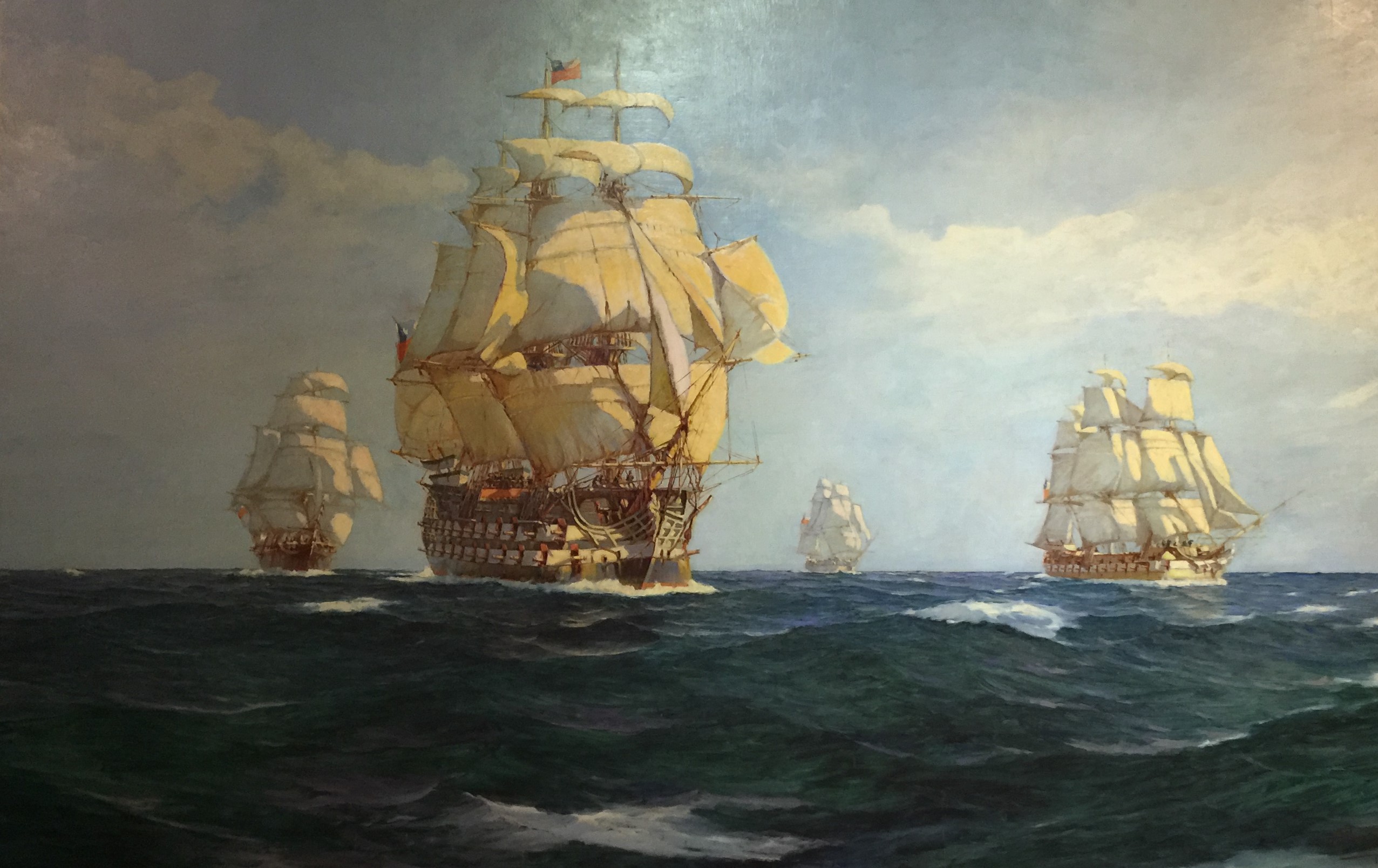 The First Chilean Navy Squadron was the naval force that terminated Spanish colonial rule on the south-west coast of South America and protagonized the most important naval actions in the Latin American wars of independence. The Chilean government organized the squadron in order to carry the war to the Viceroyalty of Perú, then the center of Spanish power in South America, and thus secure the independence of Chile and Argentina.