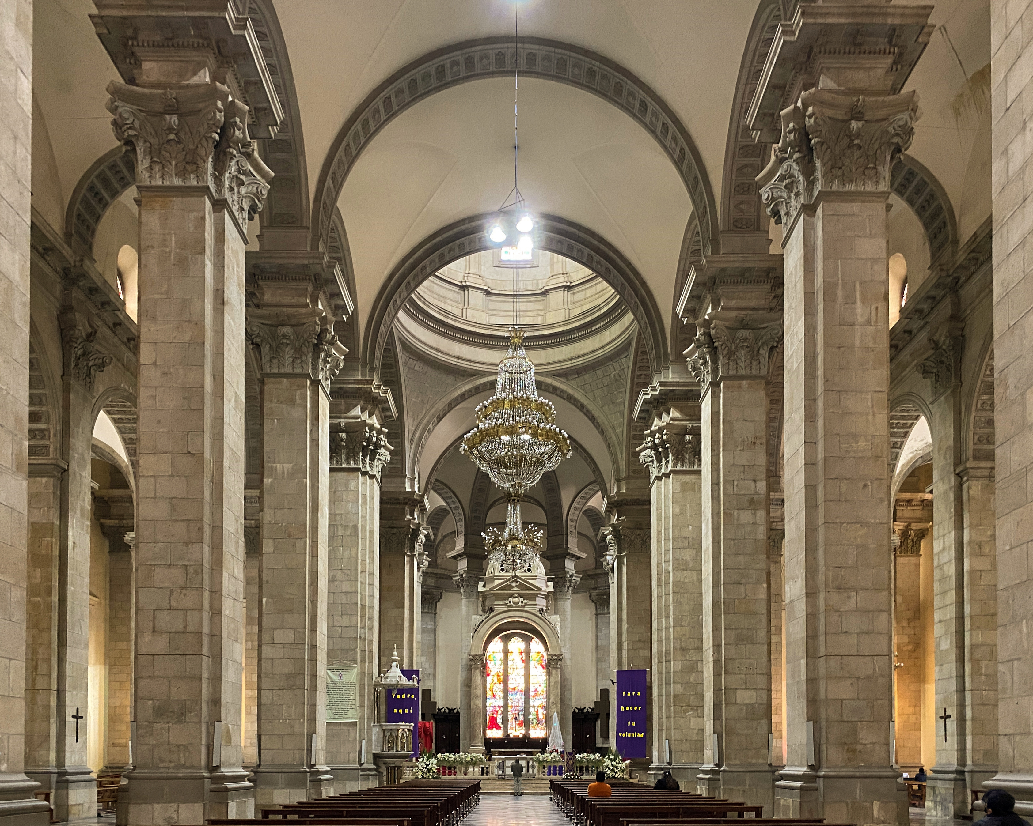 Nave of the Cathedral Basilica of Our Lady of Peace in La Paz, Bolivia