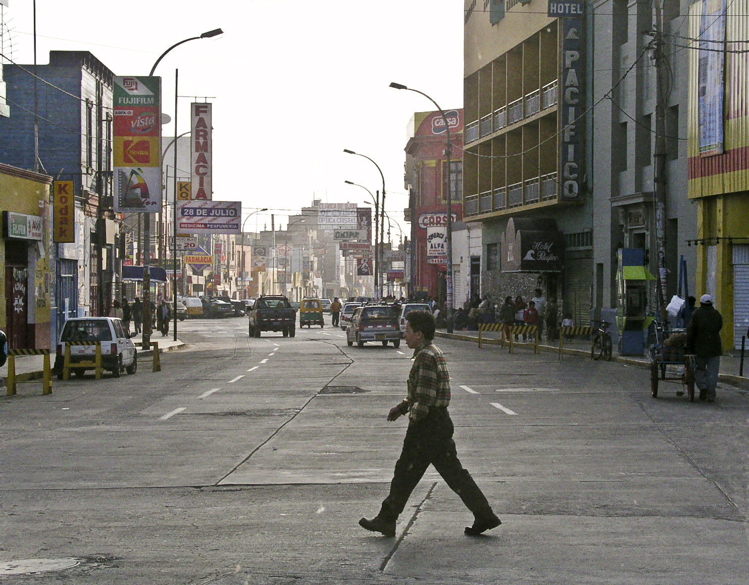 Huacho, Provincia de Huaura, Región de Lima, Peru. Street view.