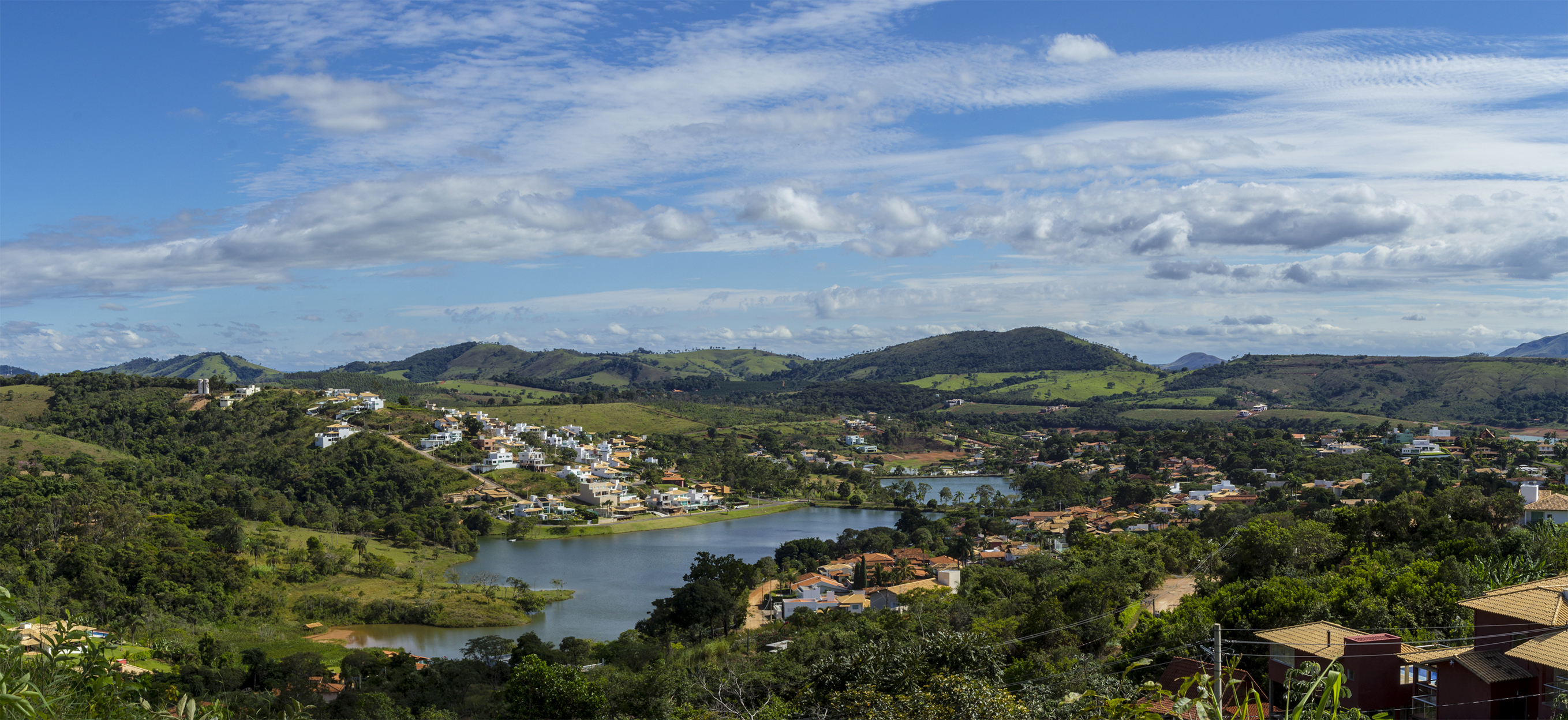 Panoramic view of town