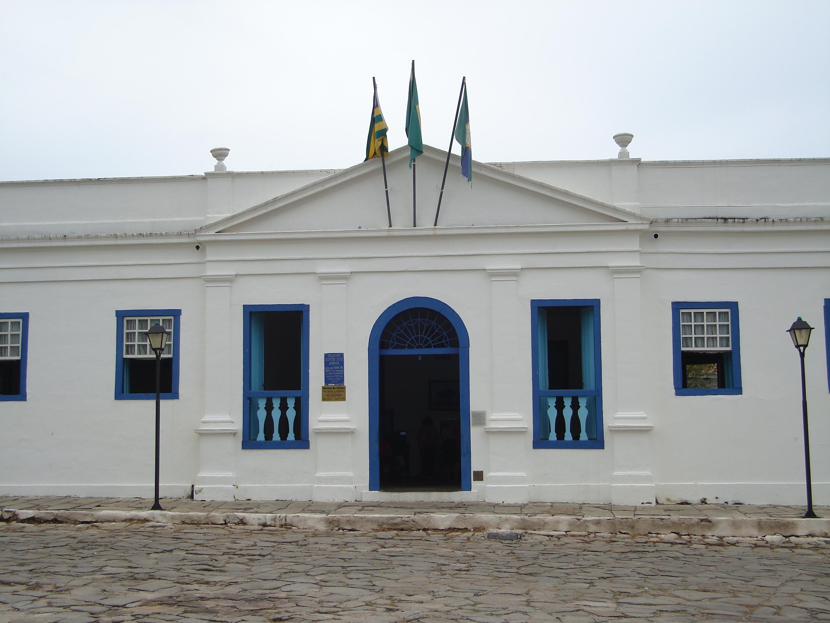 Palácio Conde dos Arcos, former main administrative buiding of the Capitania, Province and State of Goiás, Brazil.