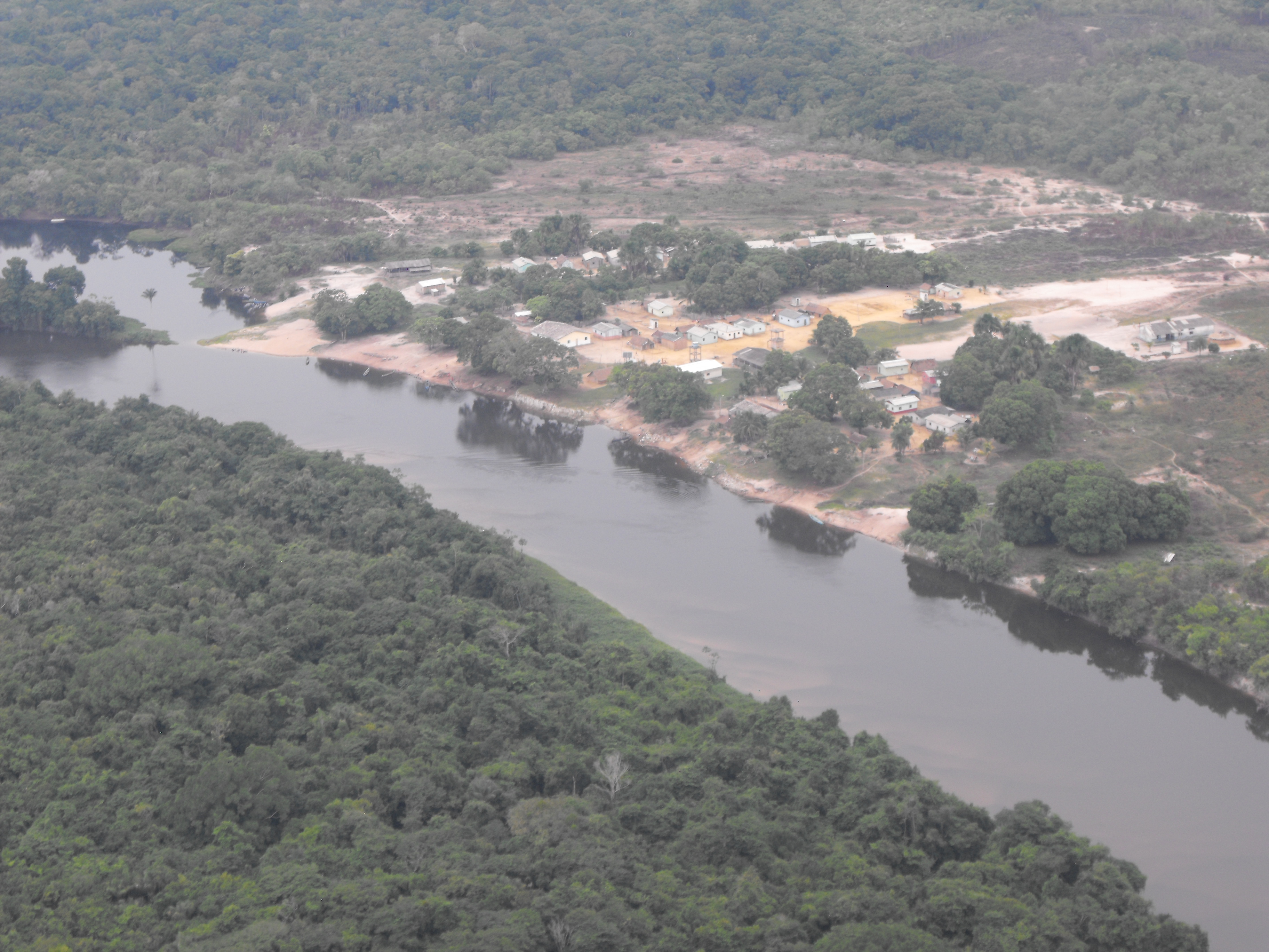Indigenous village of the Munduruku people at the Cururu River