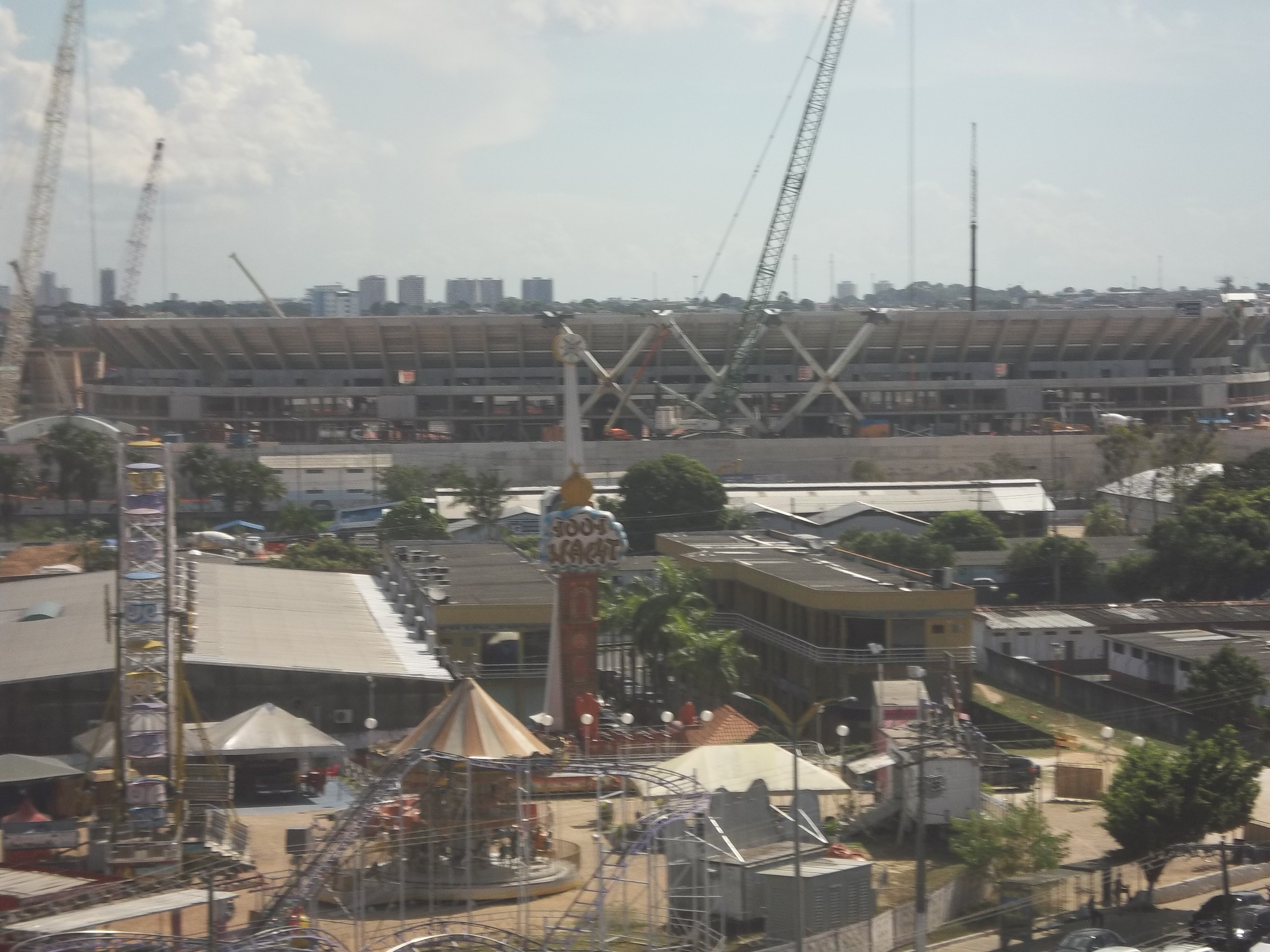Vista da Arena Amazônia, em Manaus, durante sua construção, em 2013.
