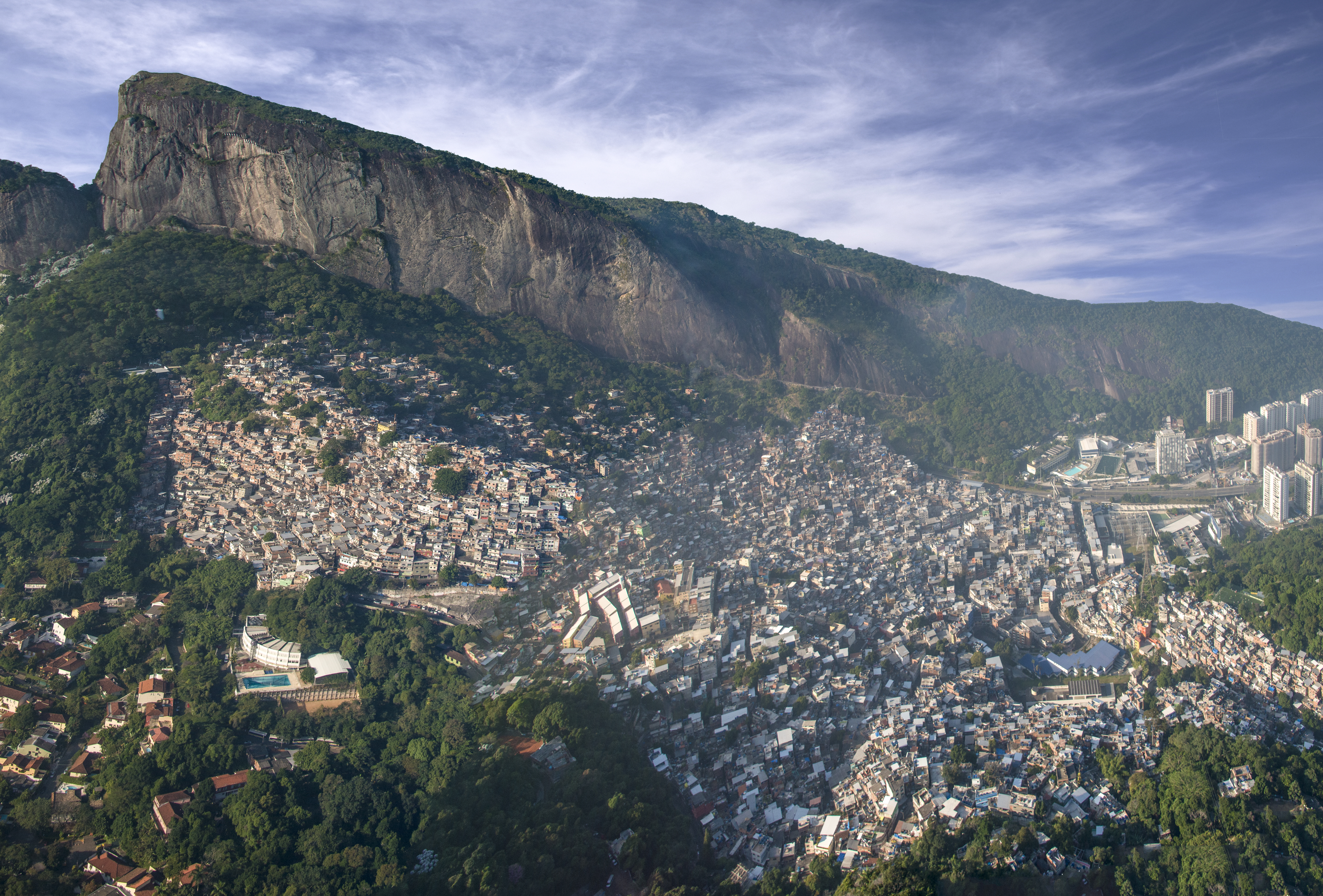 rocinha favela aerial panorama 2014 rio de janeiro brazil