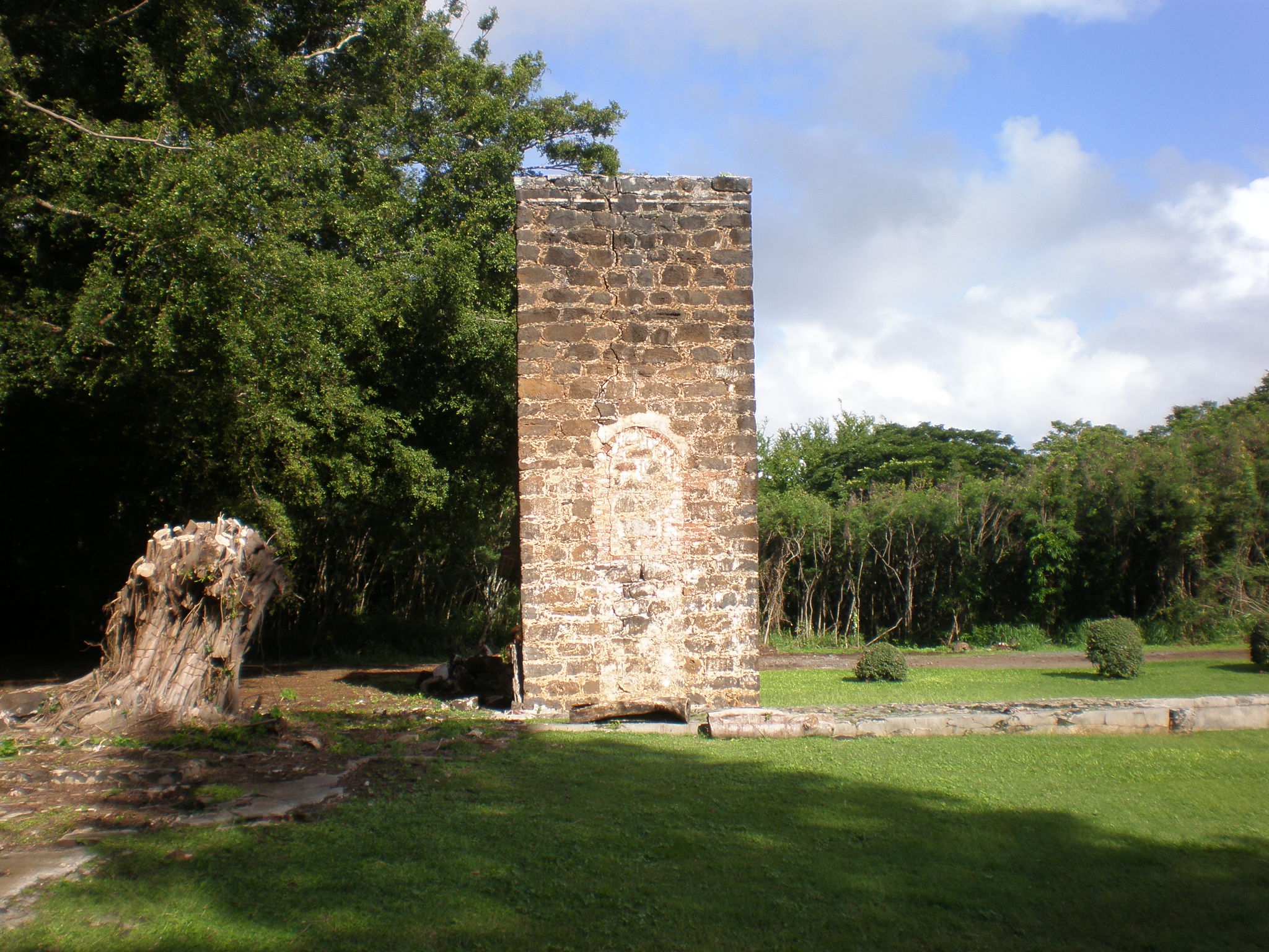Brick chimney, Old Sugar Mill of Koloa, Kauai, Hawaii, on National Register of Historic Places