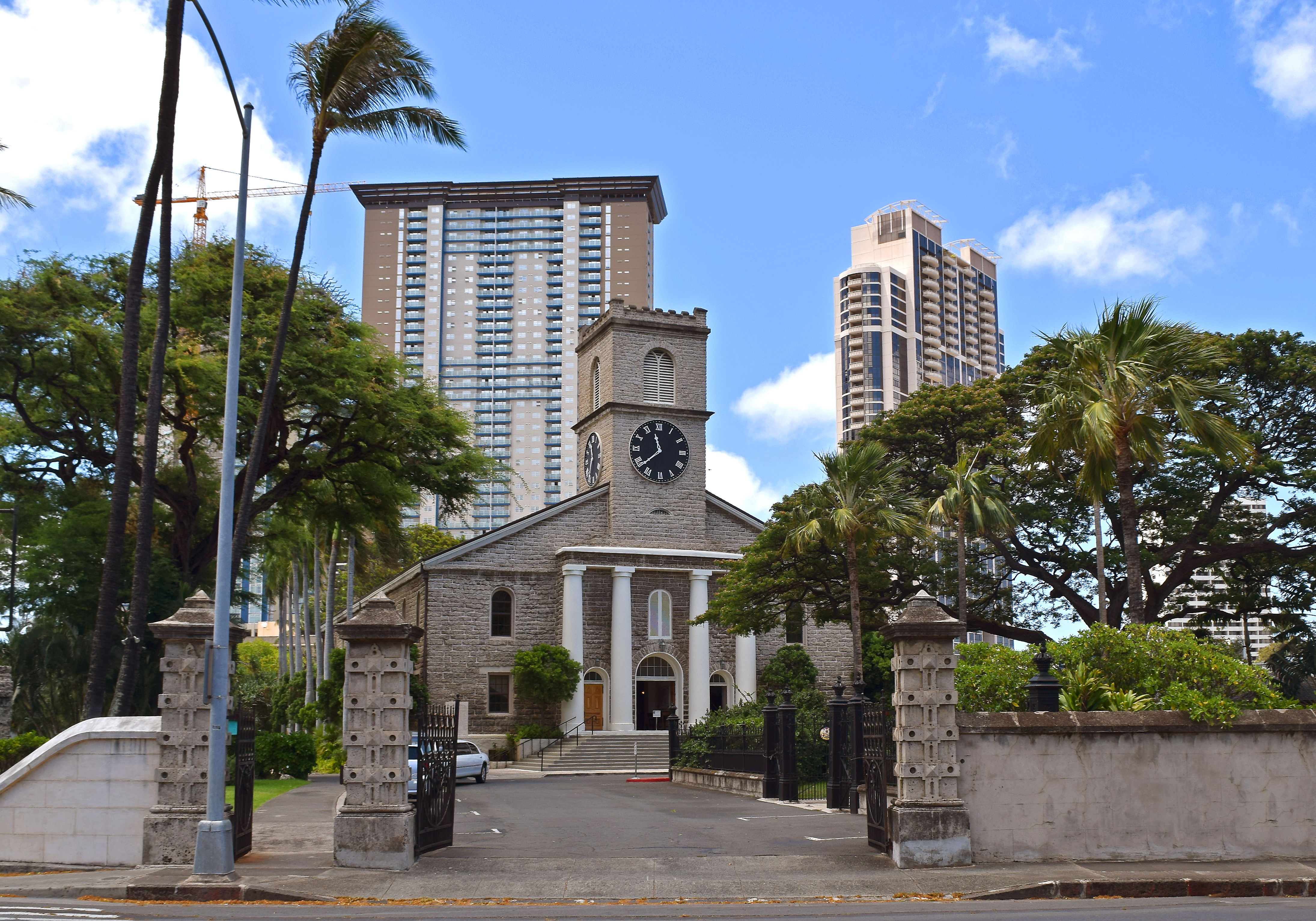Kawaiaha'o Church and front gate from across the street.
