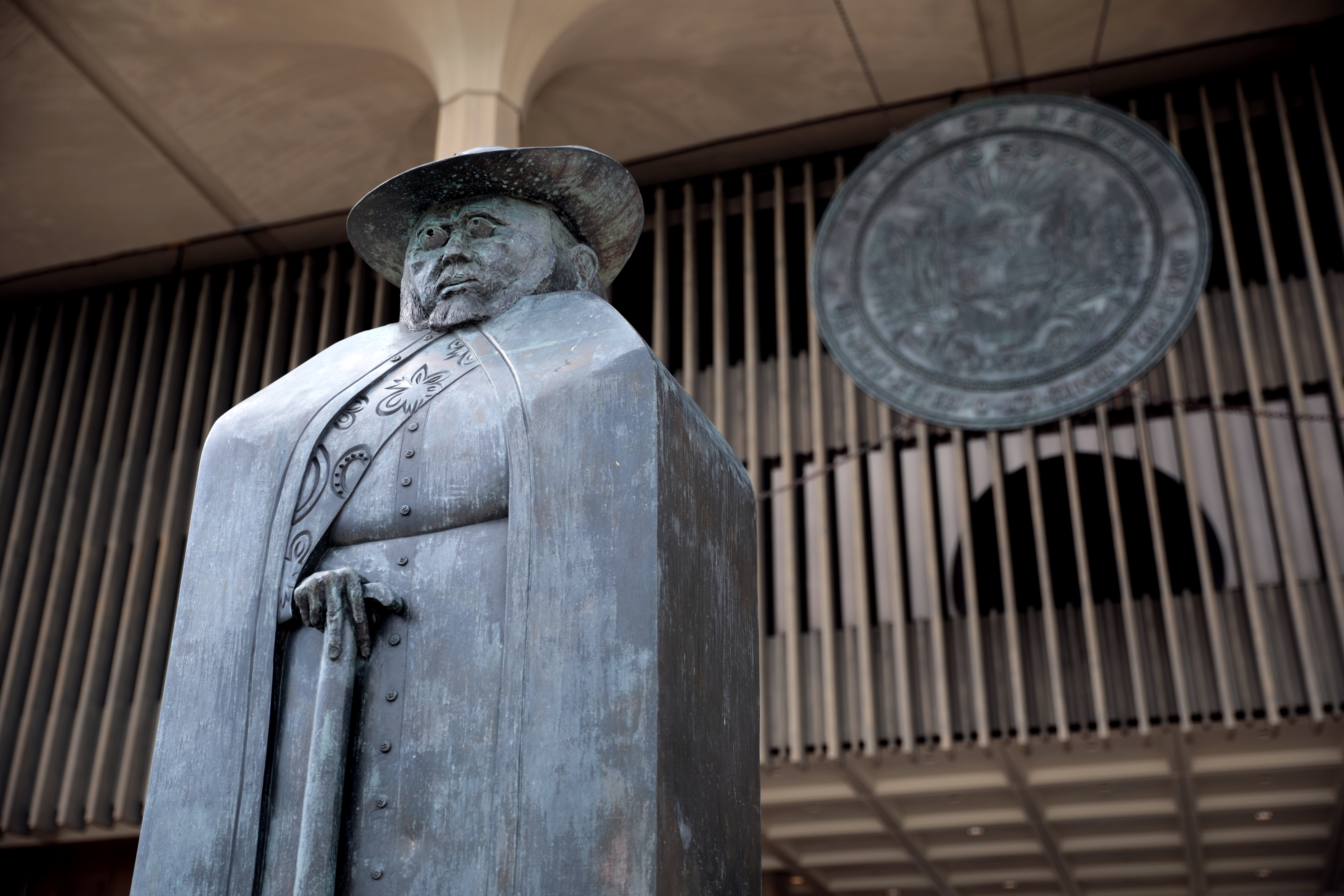 The Father Damien statue at the Hawaii State Capitol building in Honolulu, Hawaii.

Please attribute to Gage Skidmore if used elsewhere.