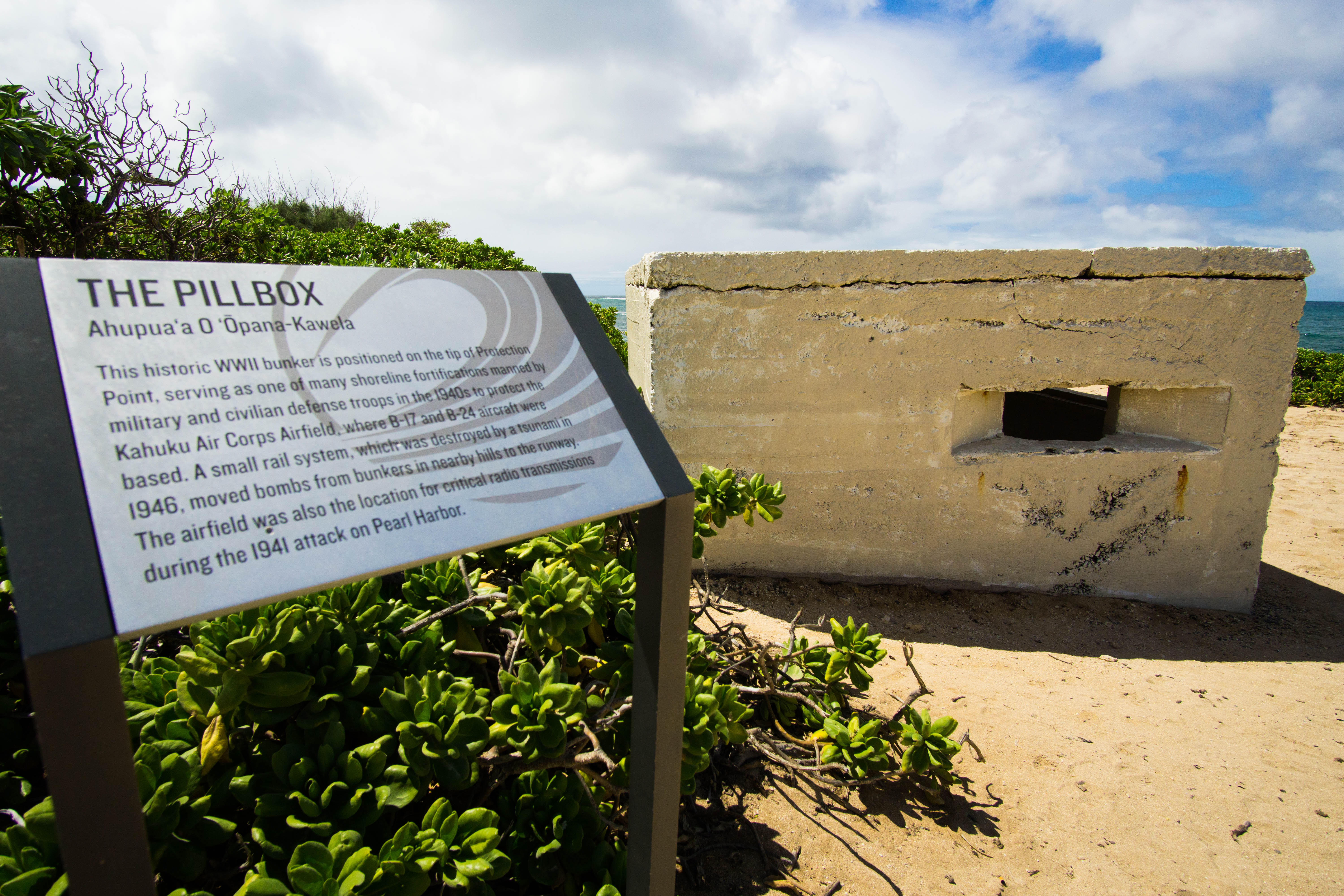 The site of the Opana Radar Station at Kawela Bay, Oahu, Hawaii.