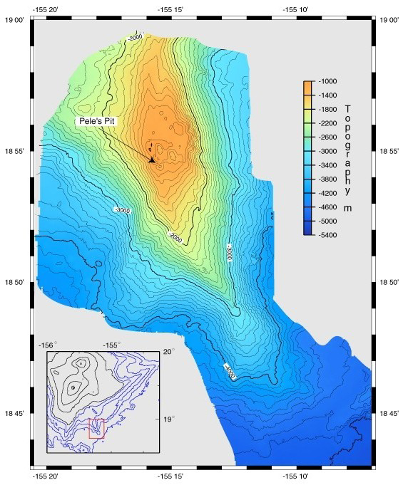 bathemetric Map of Loihi Seamount