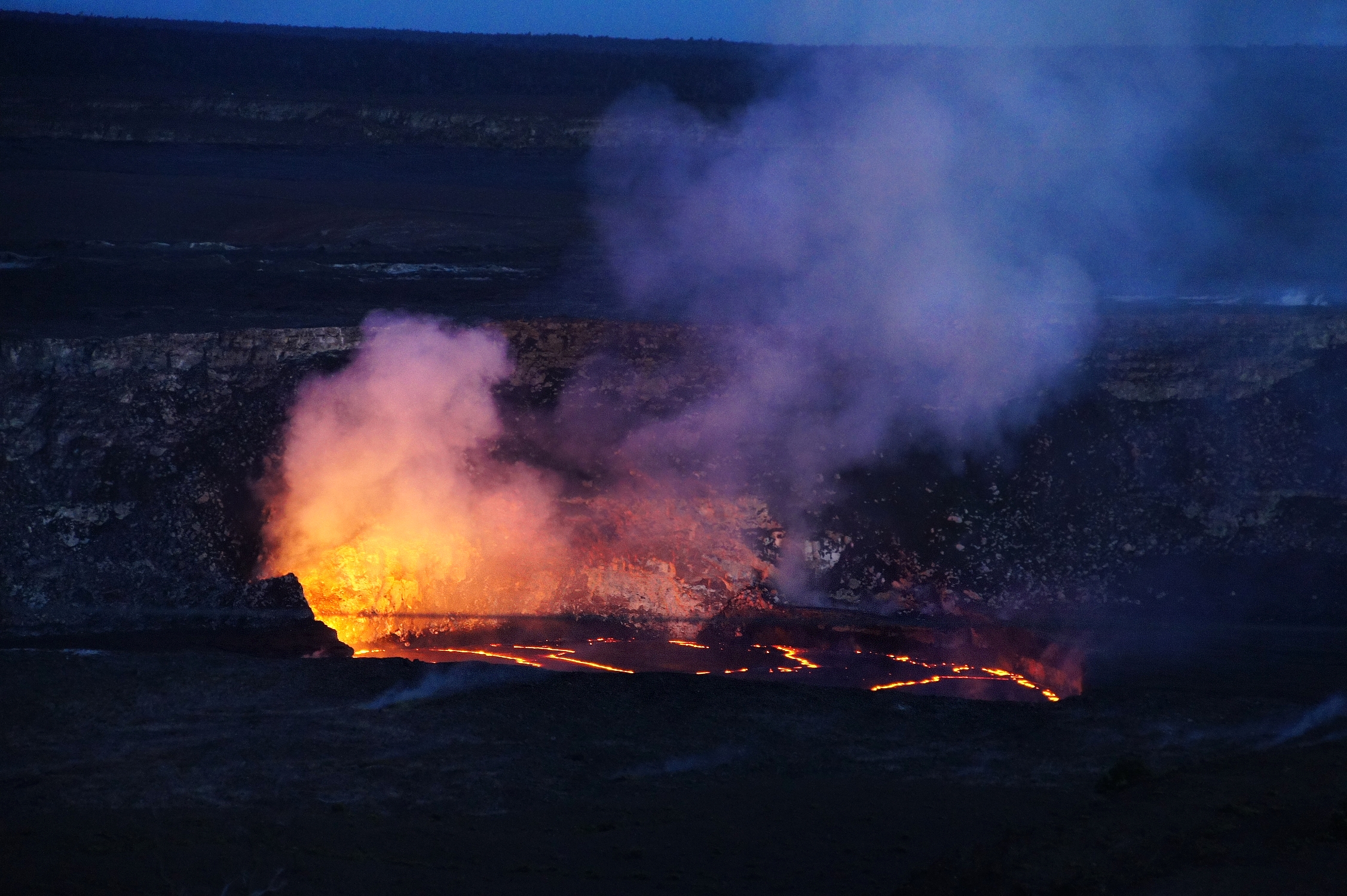 Halema'uma'u Crater in Kilauea volcano, 2017