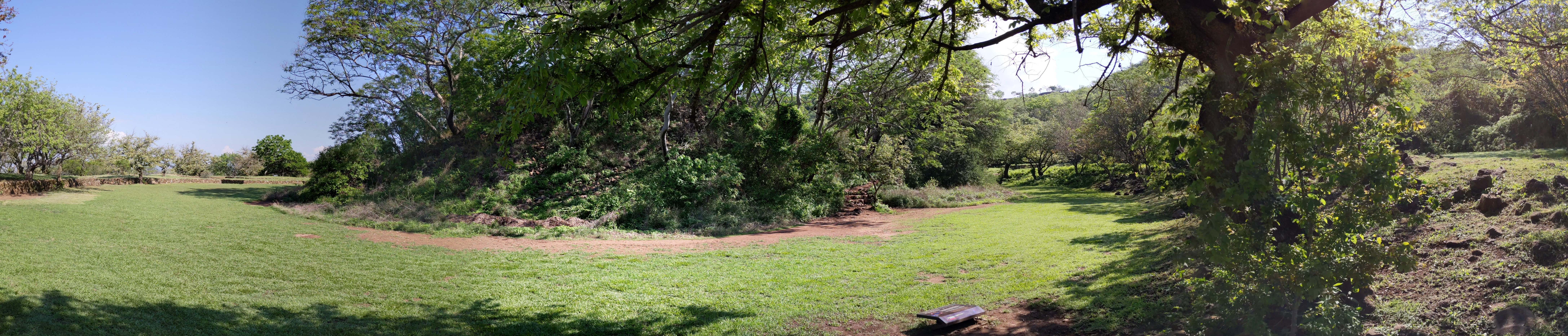 A panorama of Circle 1 at the site of Los Guachimontones, Jalisco, Mexico