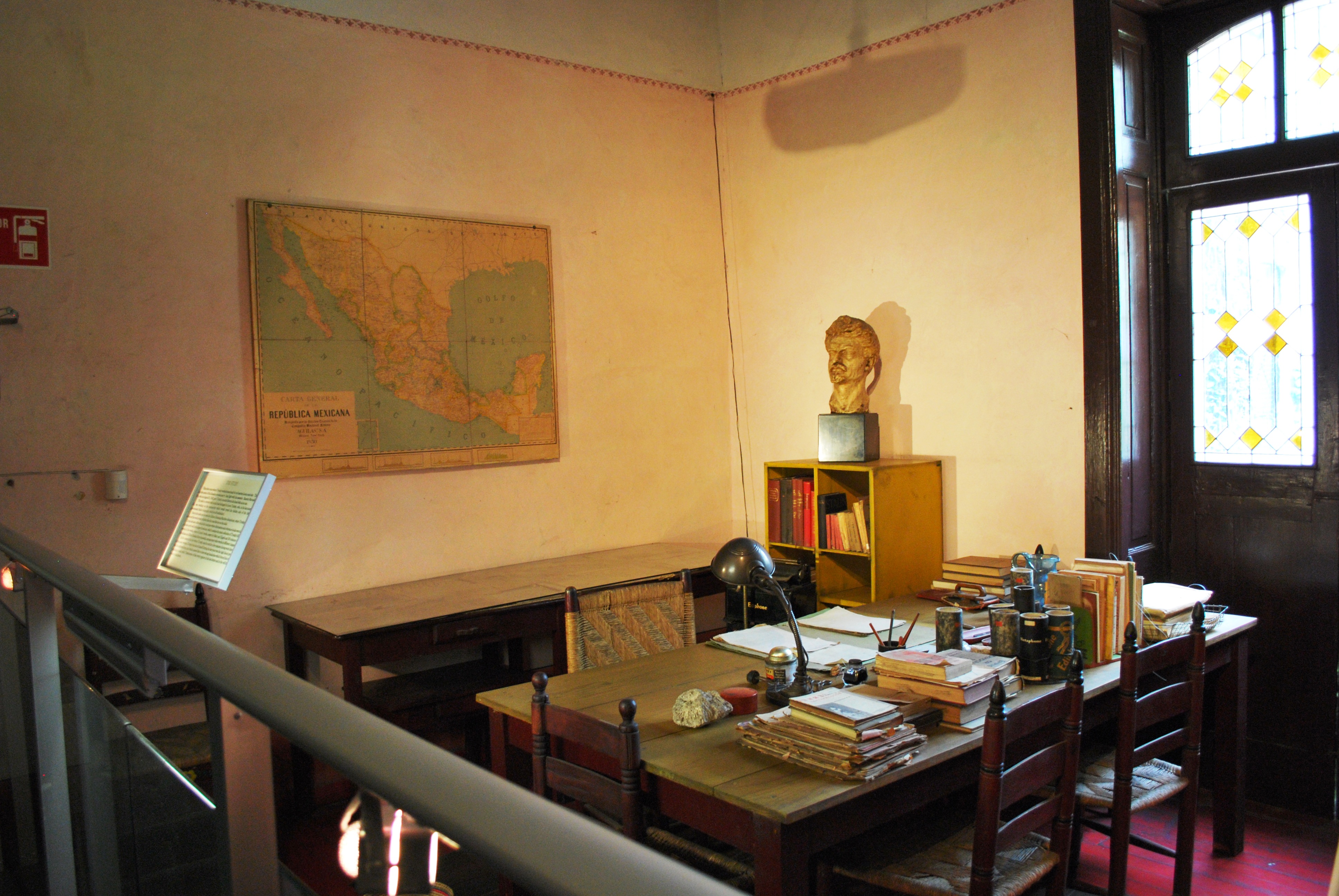 Study where Leon Trotsky was killed in the House of Leon Trotsky Museum in Coyoacan borough, Mexico City