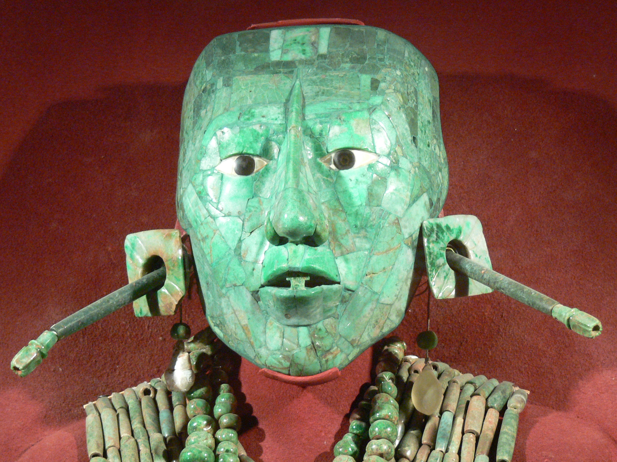 National Museum of Anthropolgy in Mexico City. Funerary mask of king Pakal of Palenque