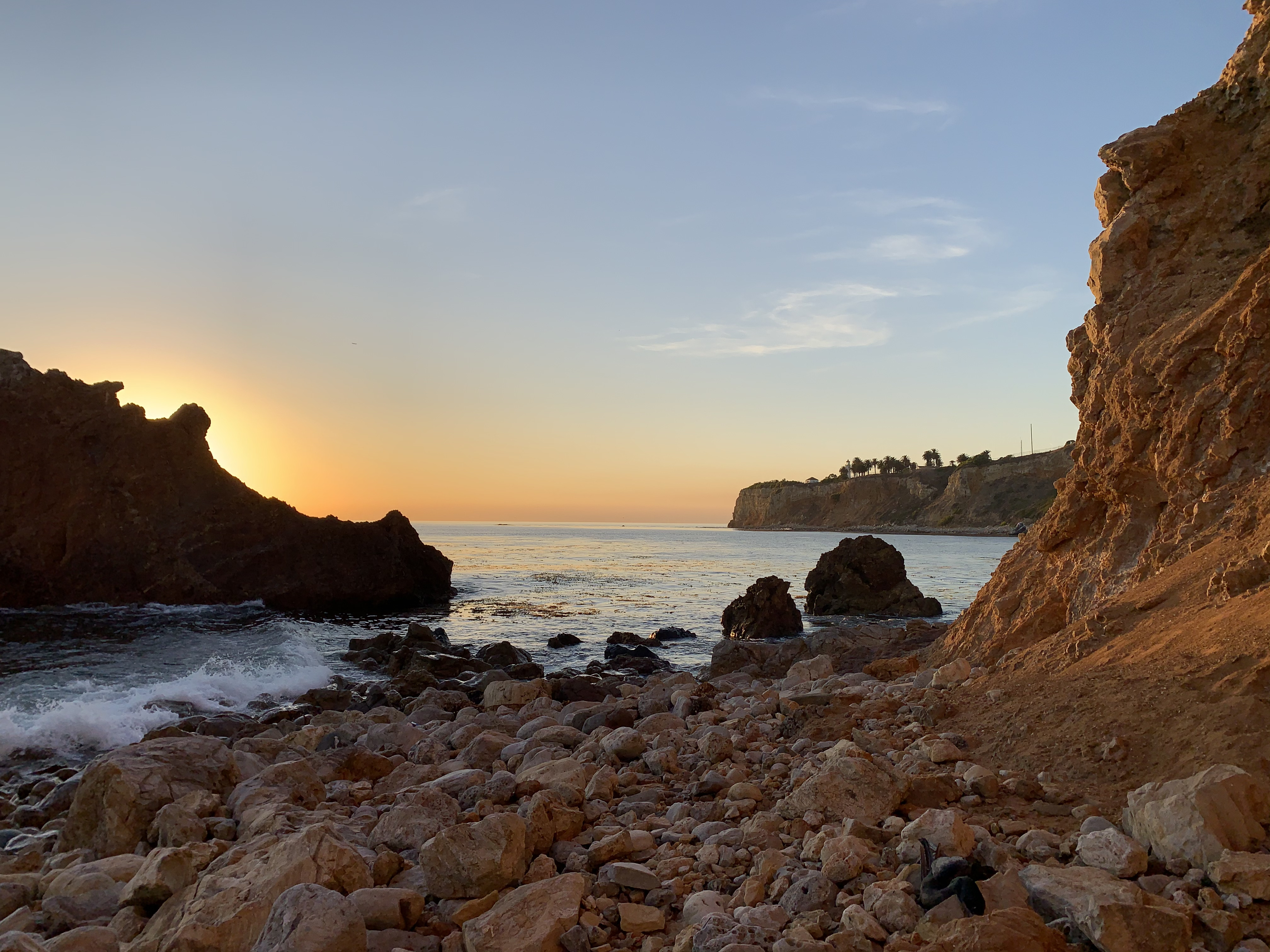The view from the cove beneath the lighthouse