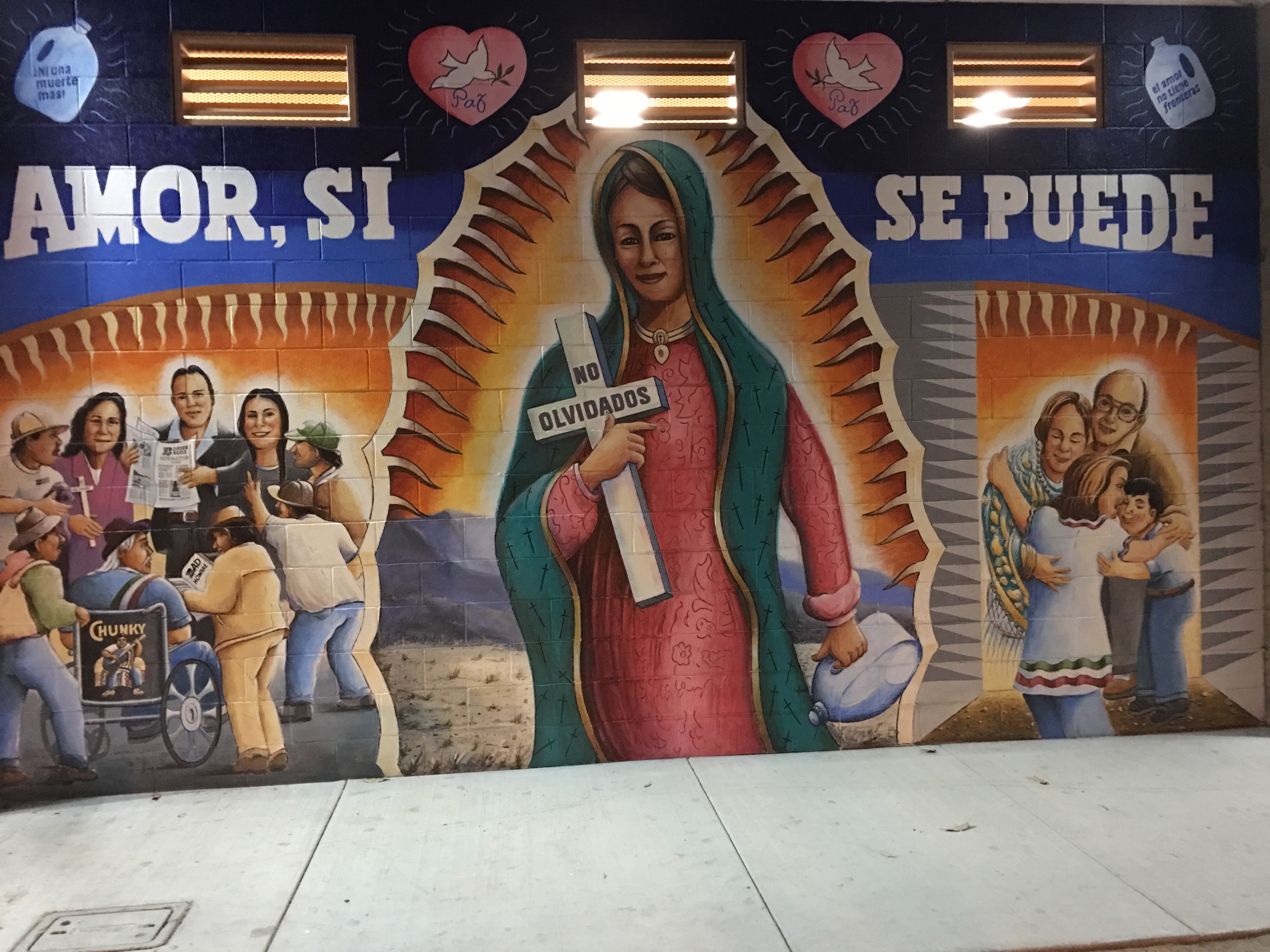 Painted mural at Chicano Park San Diego, CA