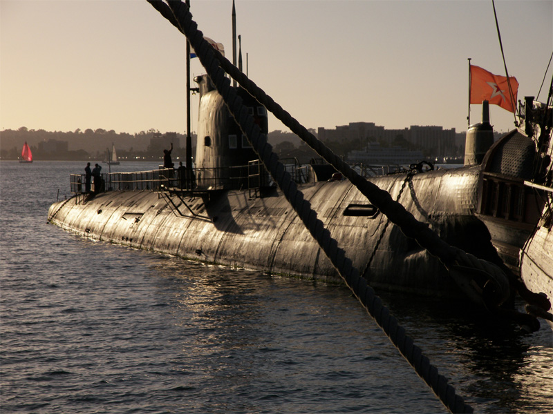 B-39 Foxtrot class Diesel Submarine in San Diego Harbor