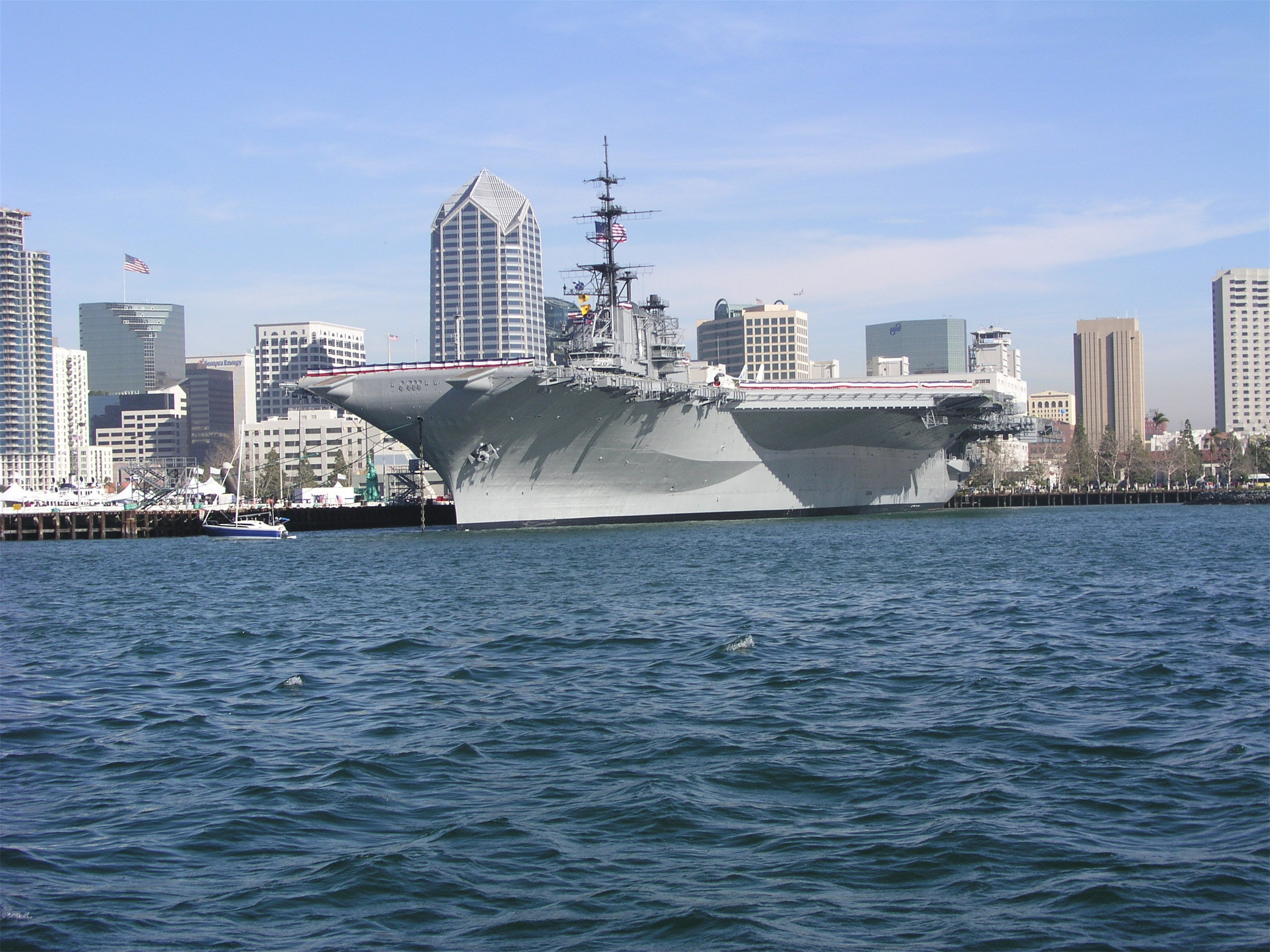 The Midway Museum, only two miles from the airport and convention center, has galvanized the continued revitalization of downtown San Diego. (Photo courtesy USS Midway Museum)