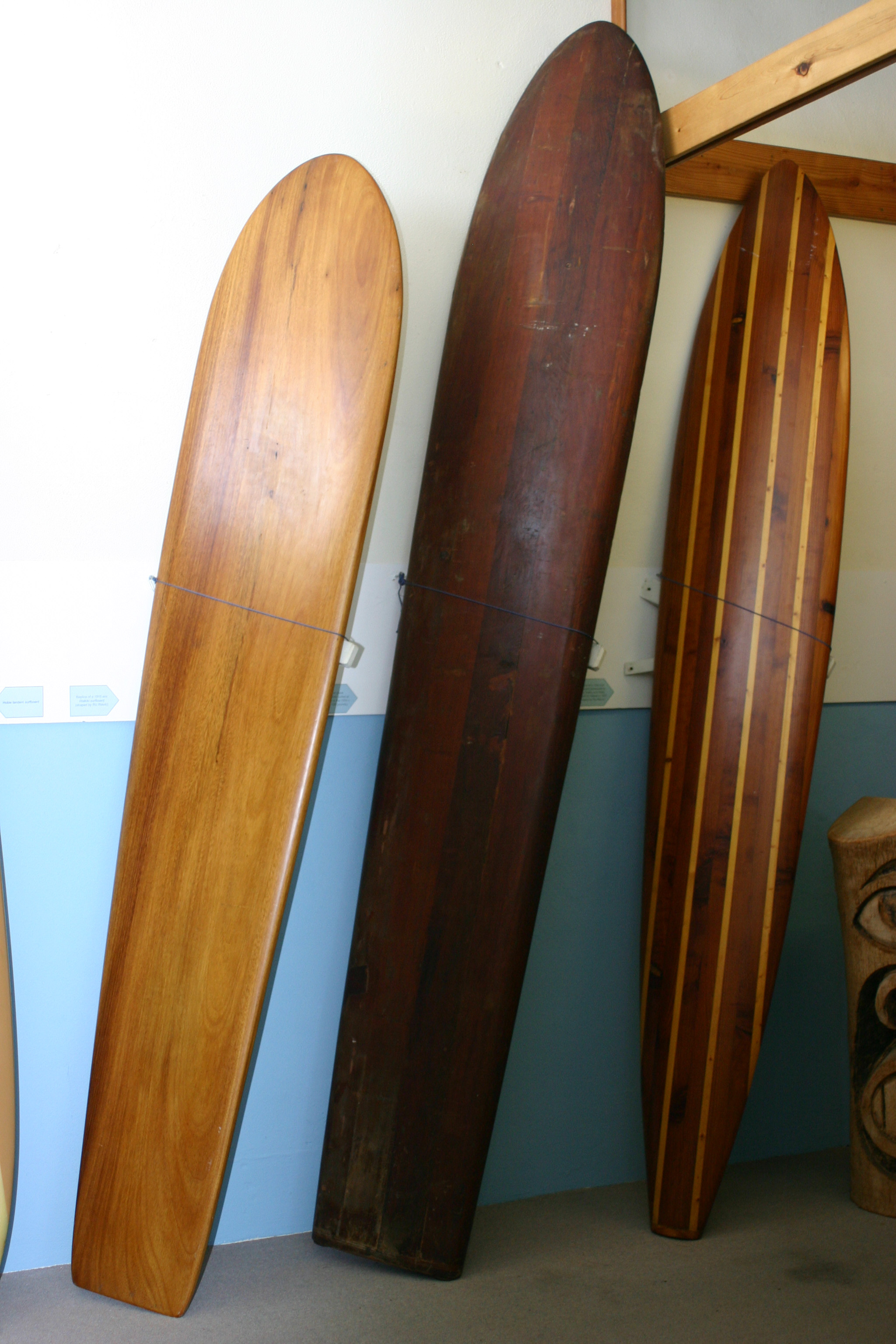 Picture of surf boards from California Surf Museum