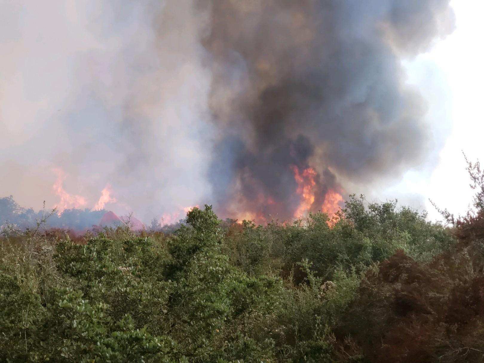 Tenaja Fire in La Cresta, California