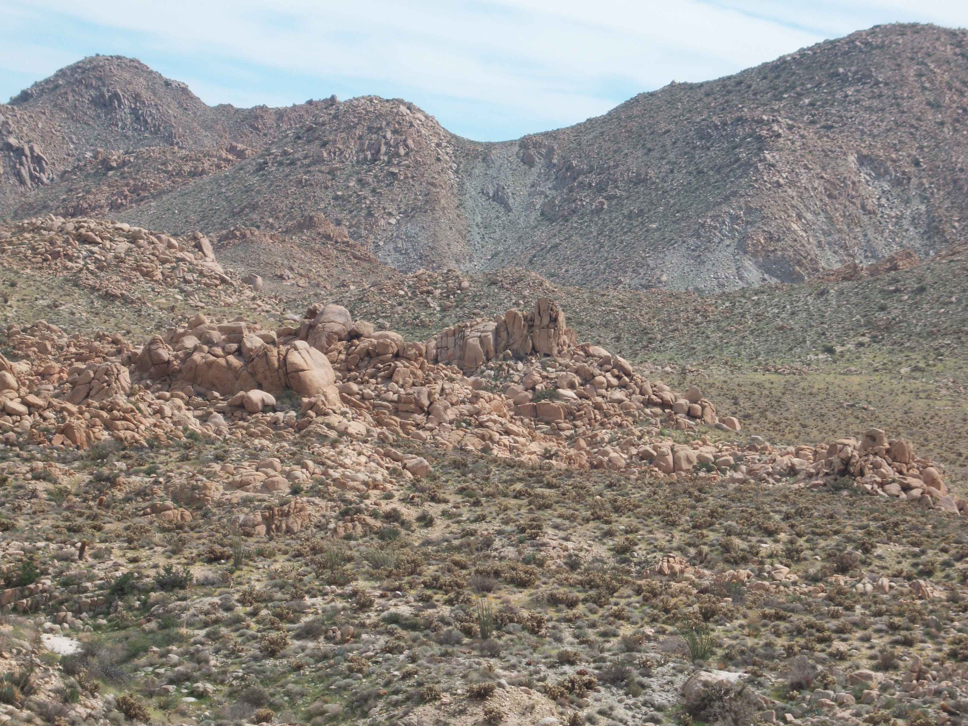 Jacumba Mountains — near Jacumba, in San Diego County, California.
Granite rock formations.