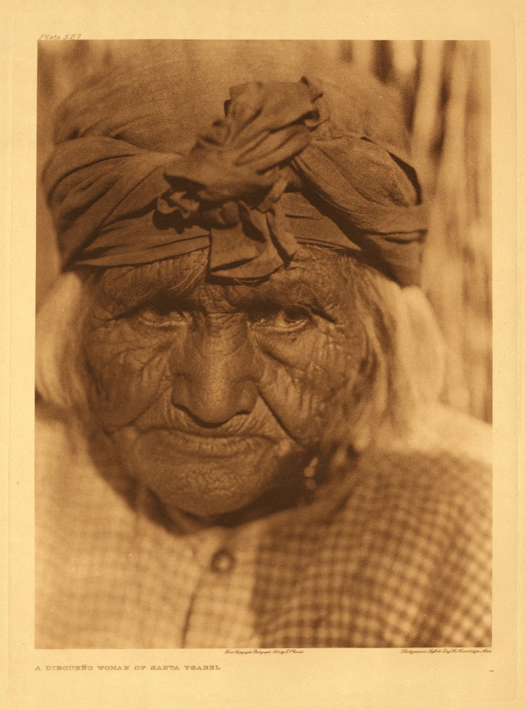 Diegueño (Kumeyaay) woman of Santa Ysabel.
In present day San Diego County, California.