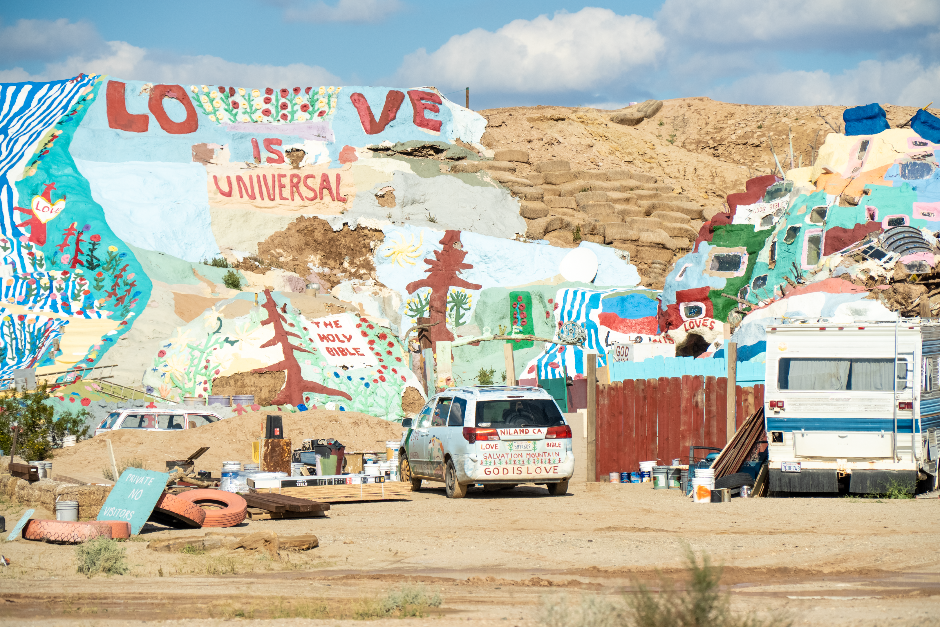 Salvation Mountain at the LOVE IS UNIVERSAL area.