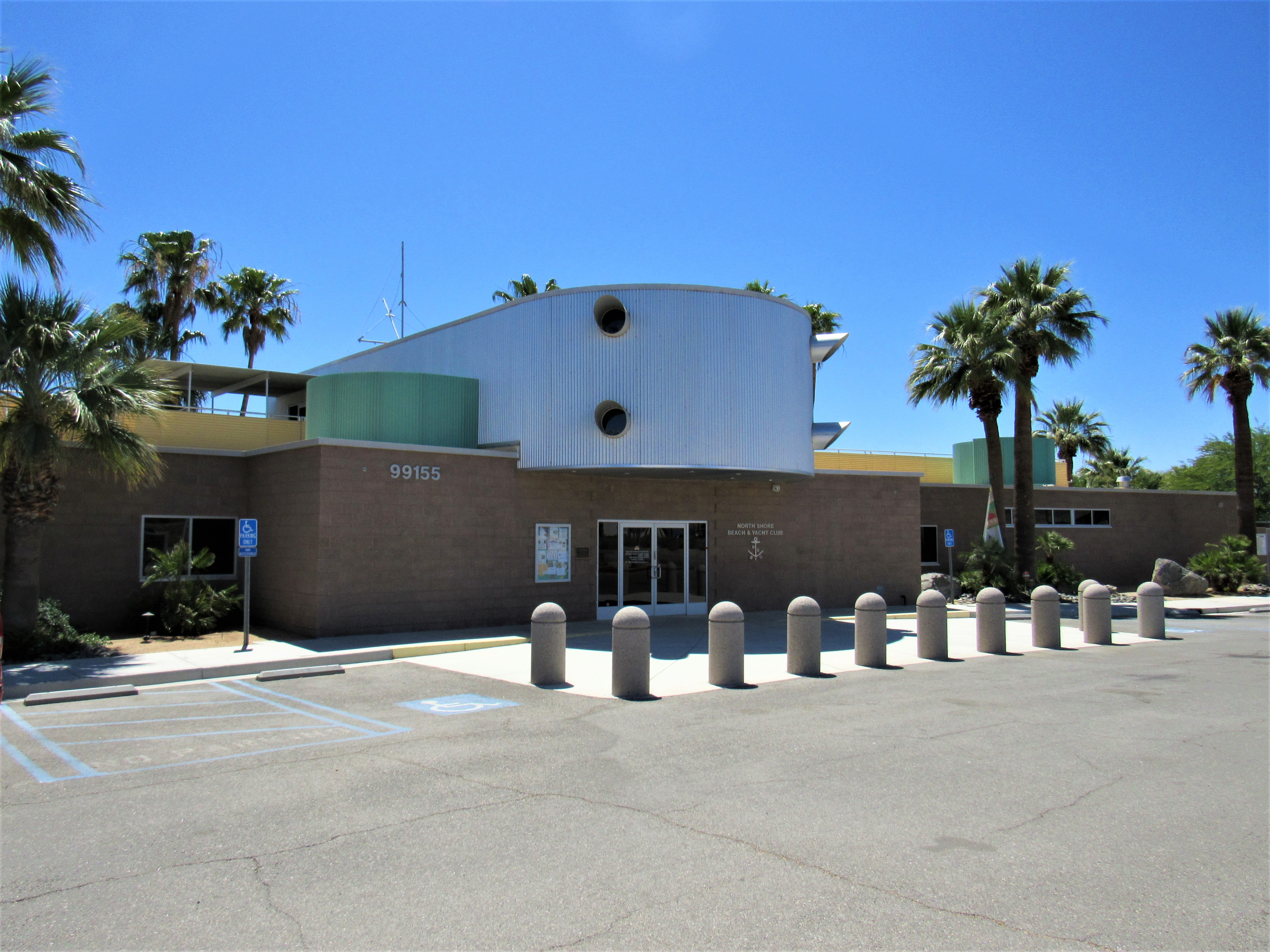 The North Shore Beach and Yacht Club on the Salton Sea in North Shore, California.





This is an image of a place or building that is listed on the National Register of Historic Places in the United States of America. Its reference number is 15000640 (Wikidata).