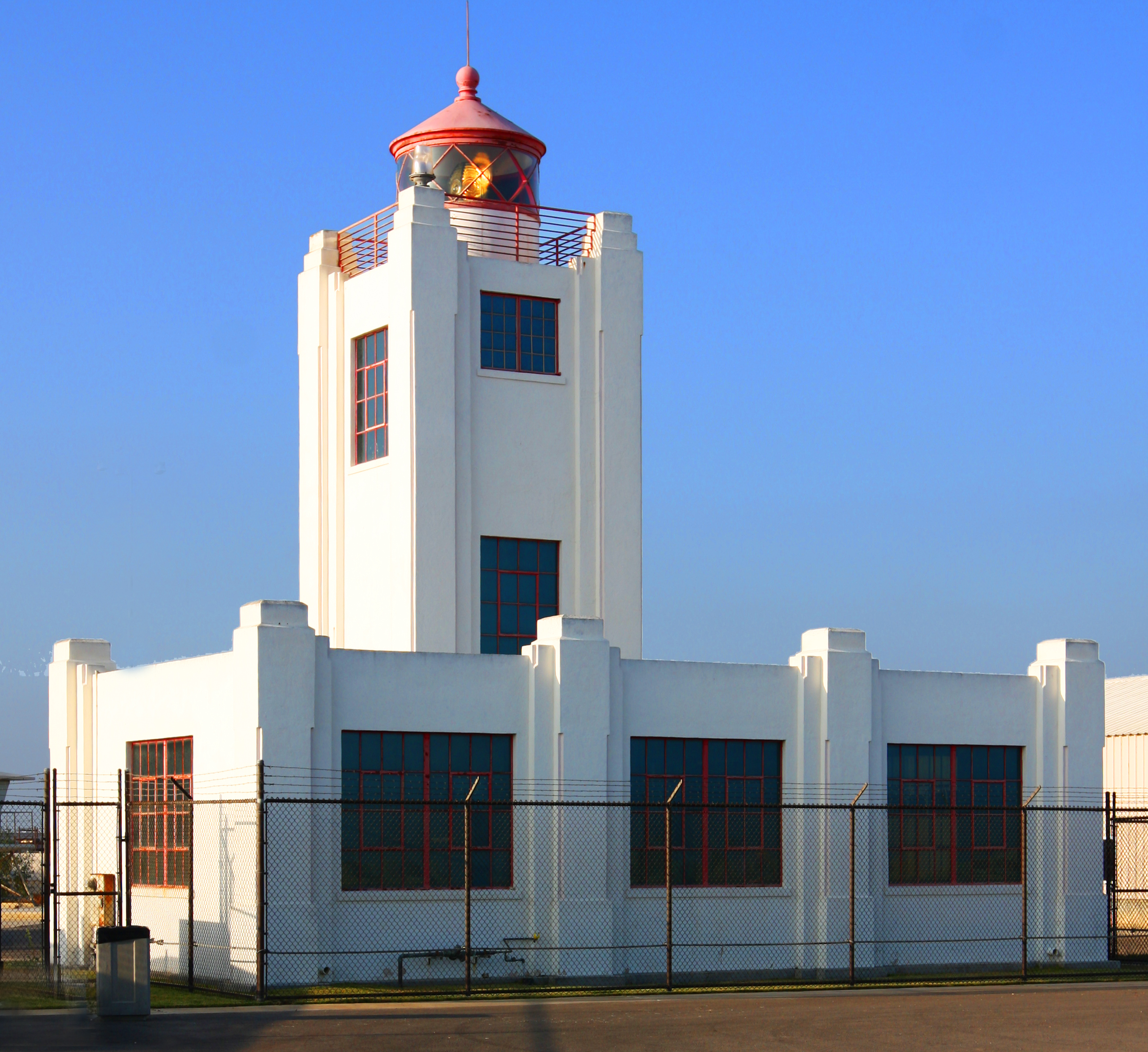 Point Hueneme Lighthouse was first used in 1941. It still contains its fourth order fresnel lens from 1897.