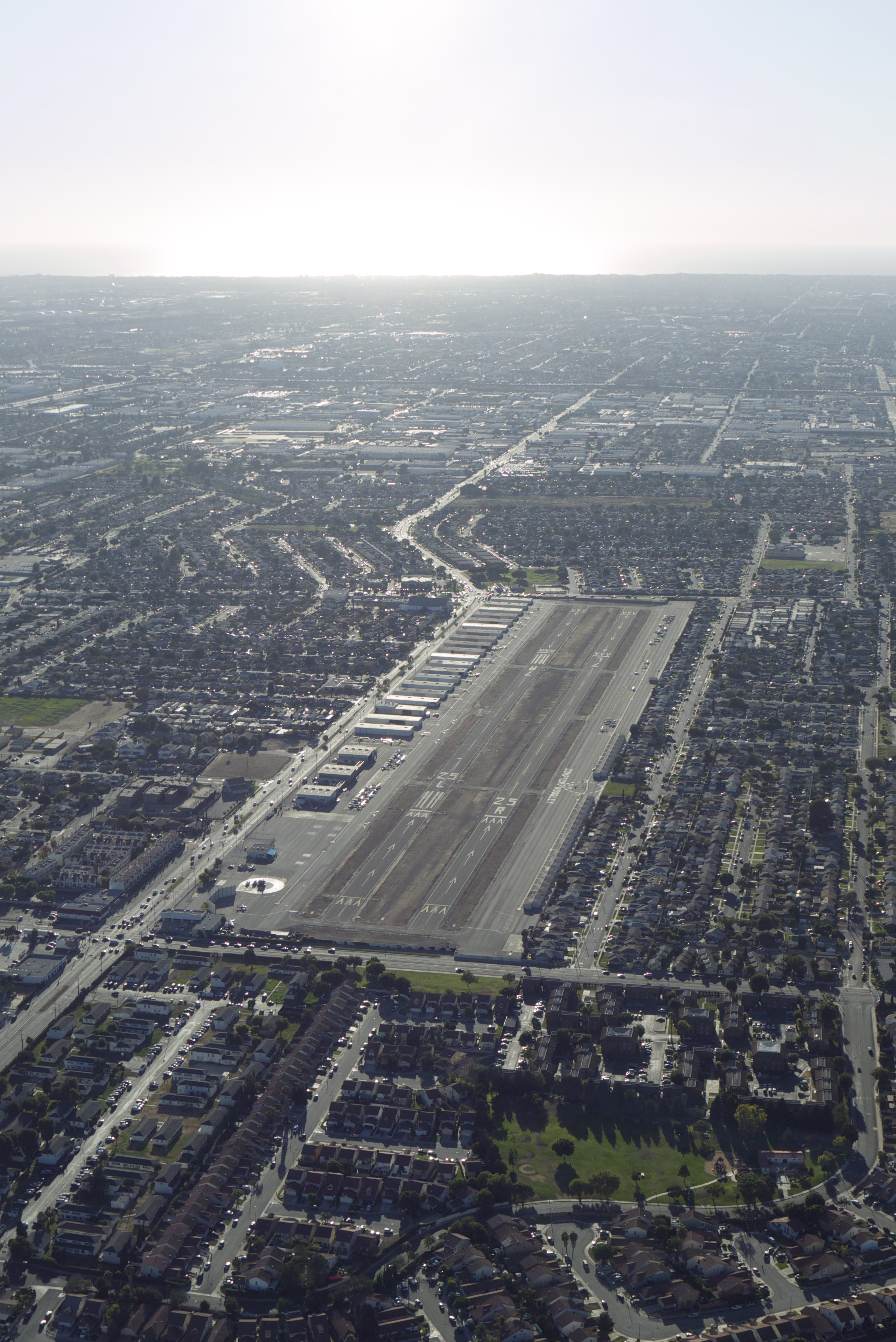 Aerial view of Compton-Woodley airport