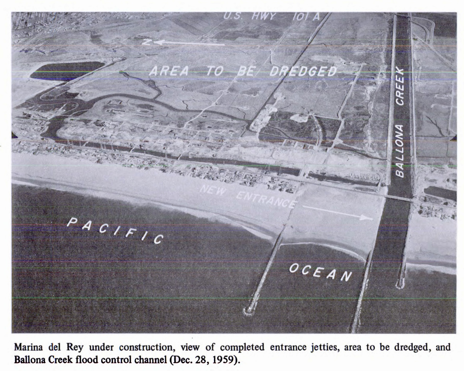 Ballona Wetlands in 1959 before creation of Marina Del Rey small boat harbor