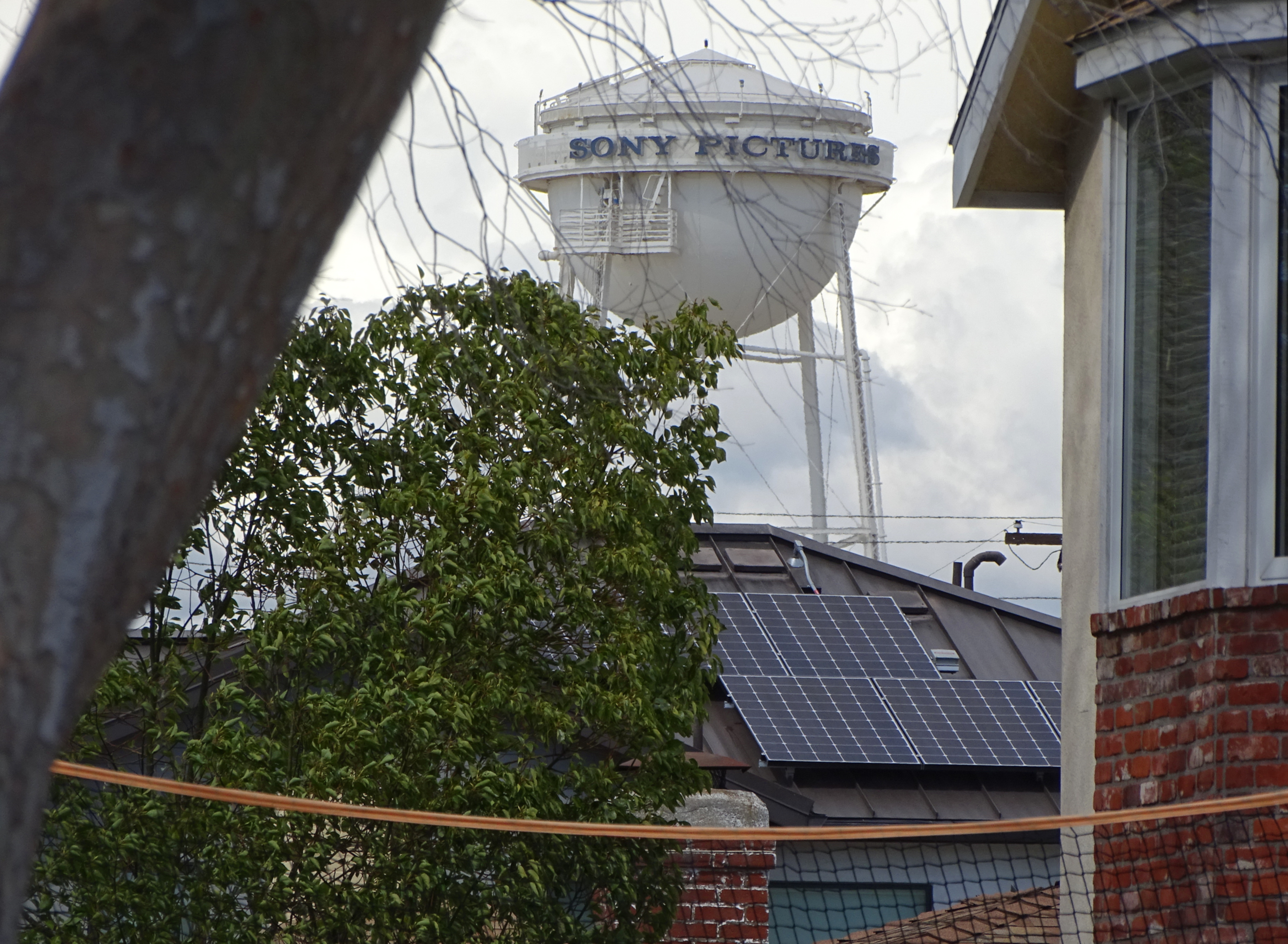 Architectural Detail with Sony Pictures Water Tower - Culver City - Los Angeles - California - USA