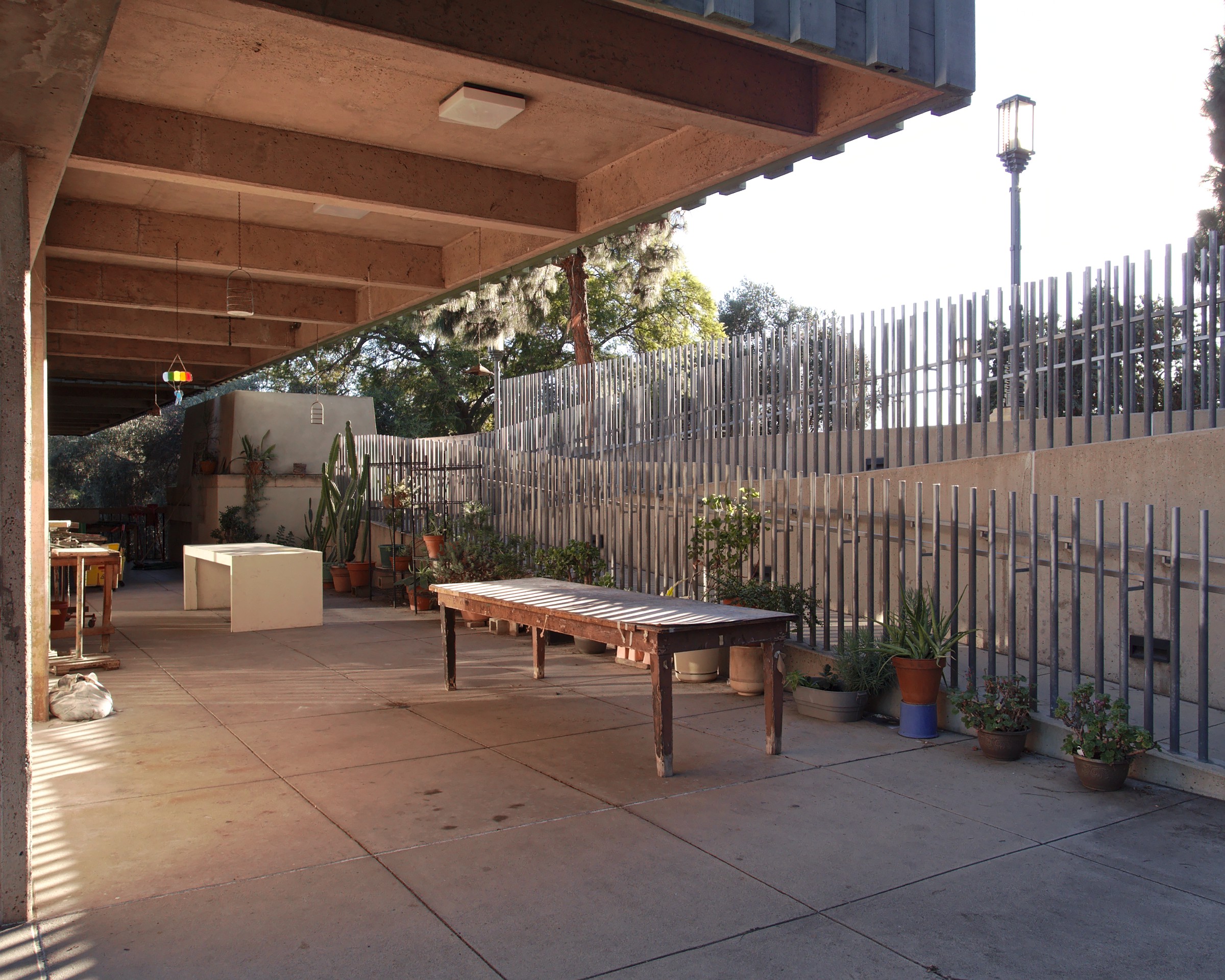 Patio at the Barnsdall Art Center.