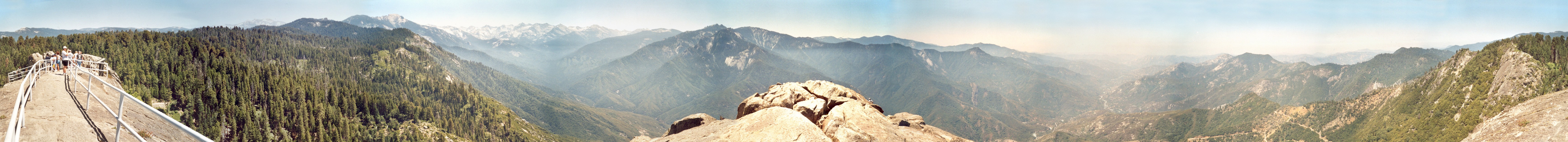 360 view from Moro Rock, Giant Sequoia National Park, California, USA (2002).