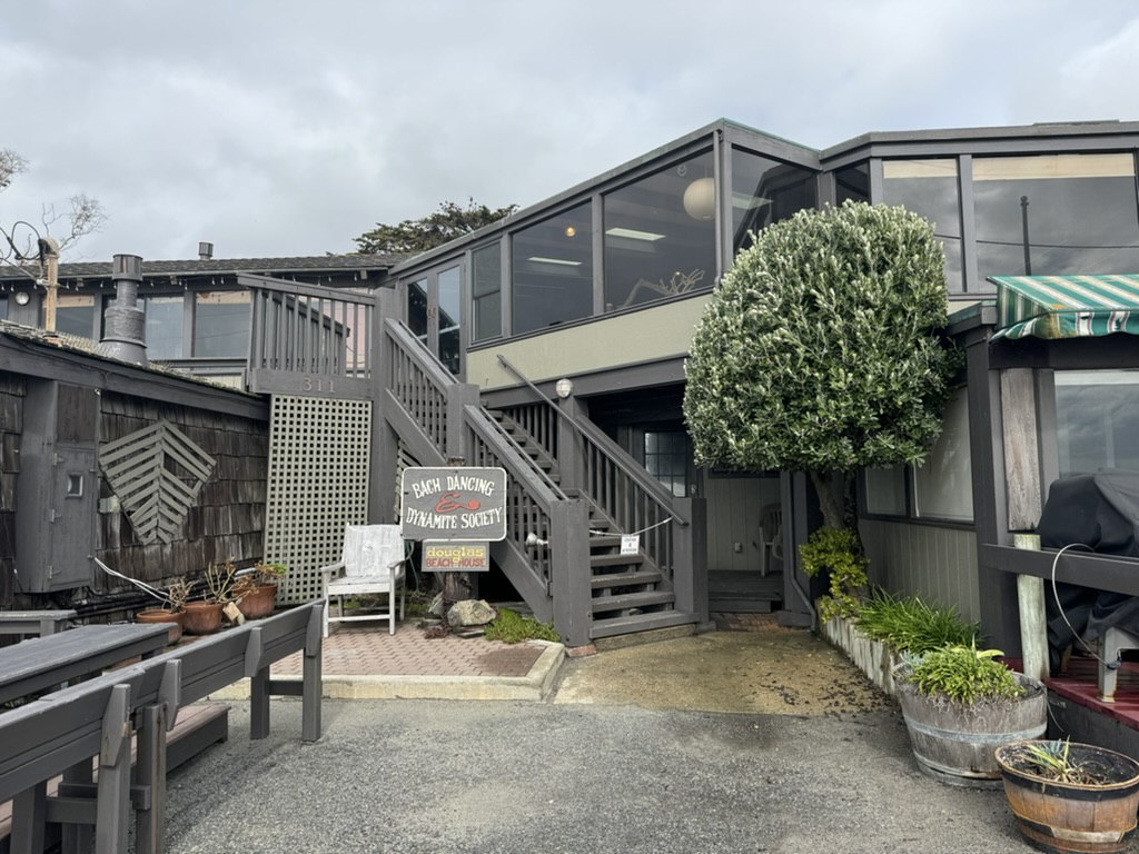The entrance to the Bach Dancing &amp; Dynamite Society live music venue in Half Moon Bay, California