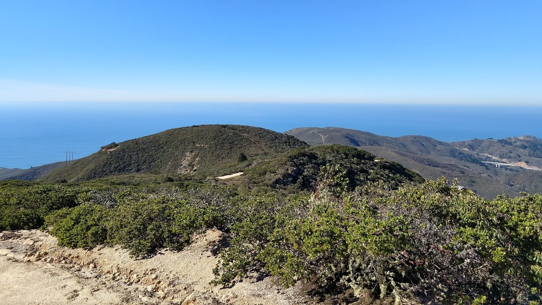 Coastal view from trail in McNee Ranch, part of Montara State Beach, California.
