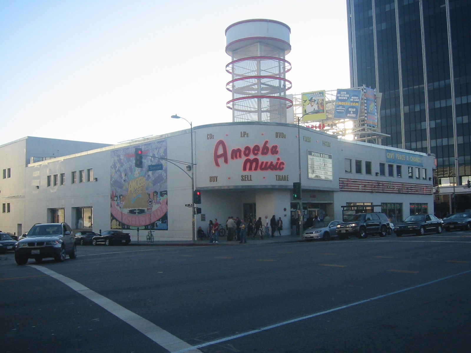 Amoeba Music's former location (2001-21) on 6410 Sunset Blvd. in Hollywood, CA.