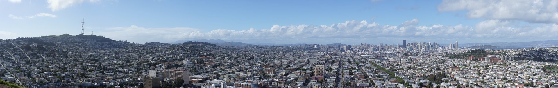 San Francisco as seen from Bernal Heights.