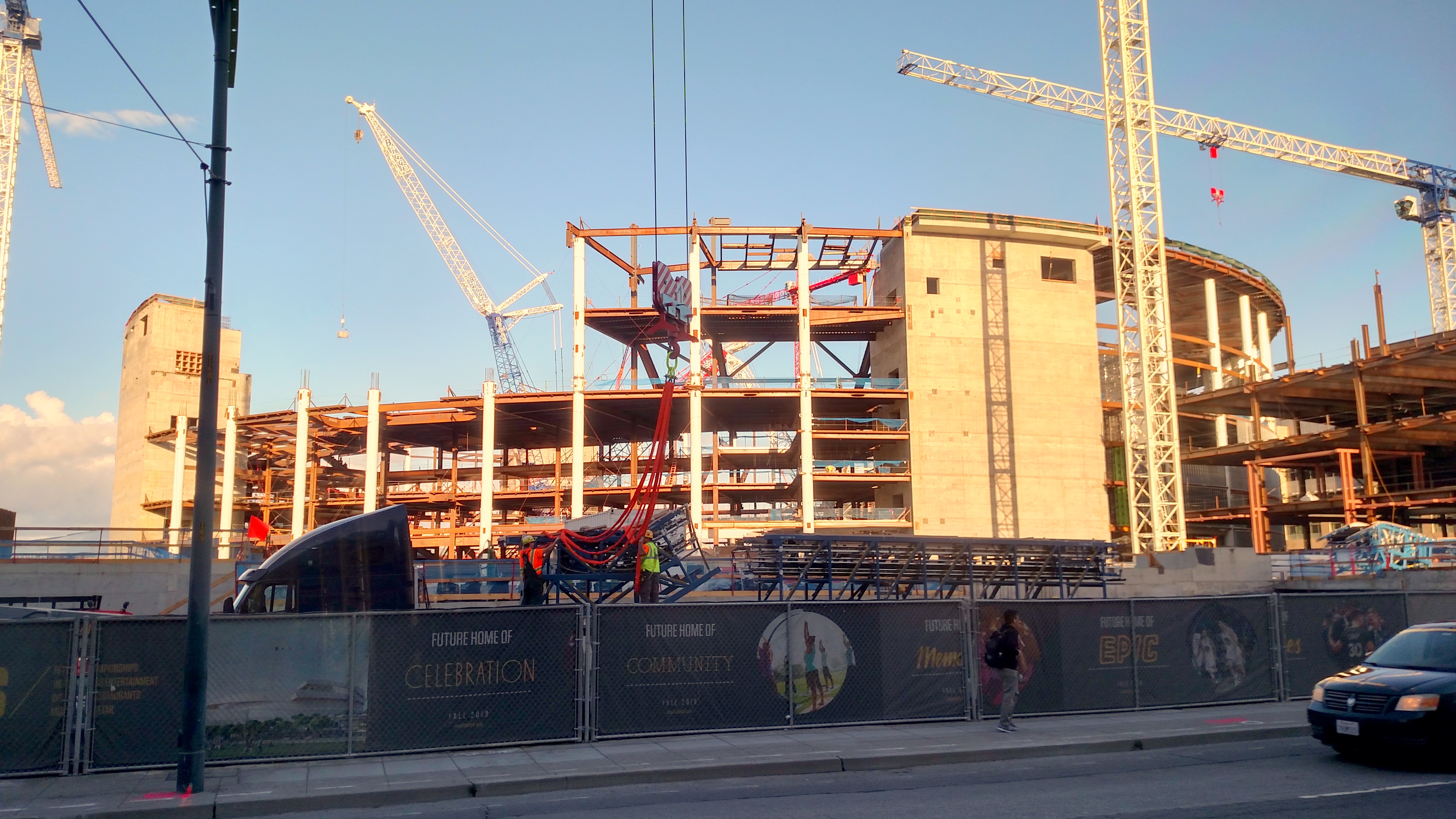 Construction of the Chase Center in April 2018