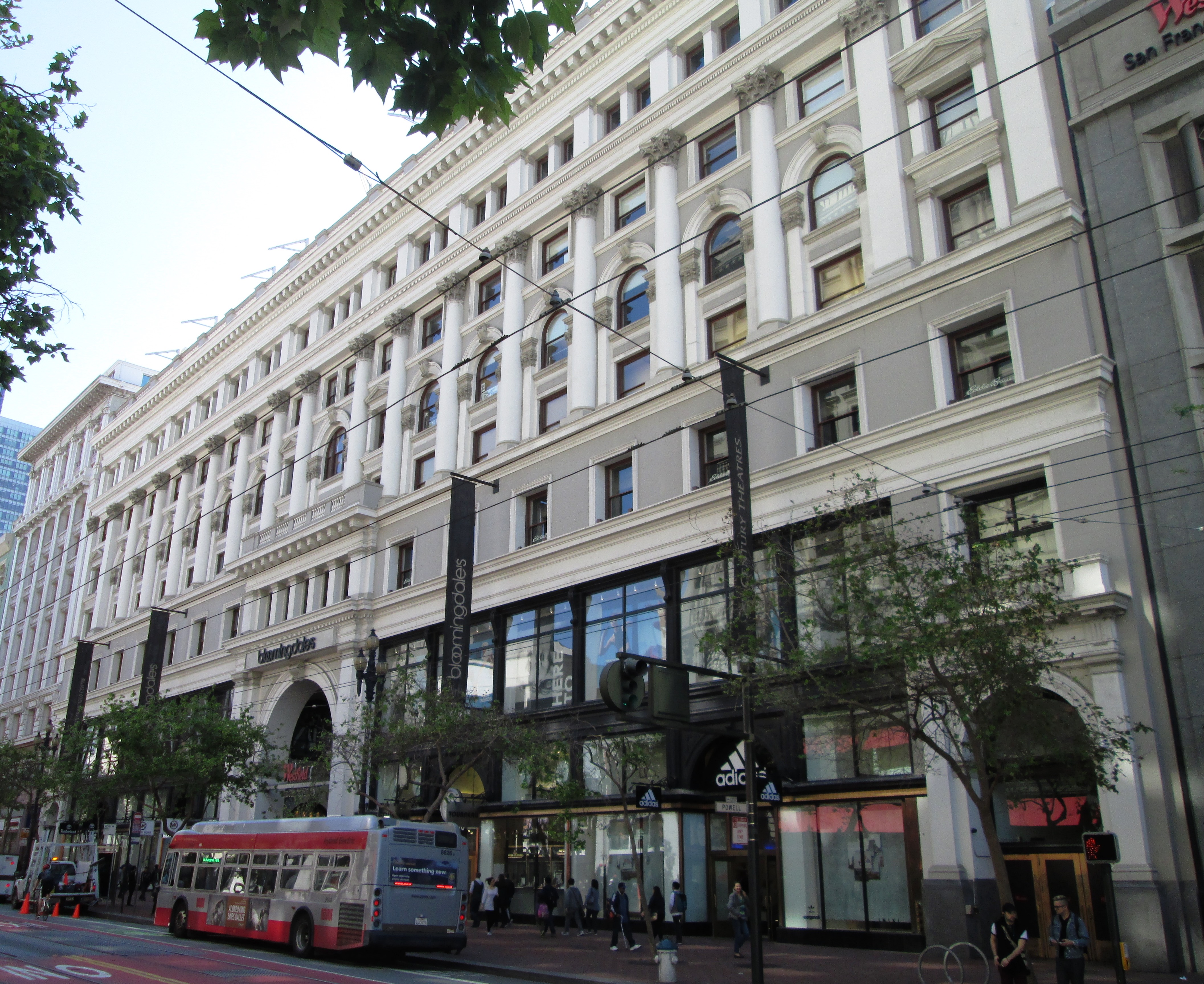 The Westfield San Francisco Centre on Market Street near Union Square, in downtown San Francisco, comprises the buildings at 845 Market Street – the site of The Emporium department store, which operated from from 1896 to 1995 – and 865 Market Street, on the corner of 5th Street.