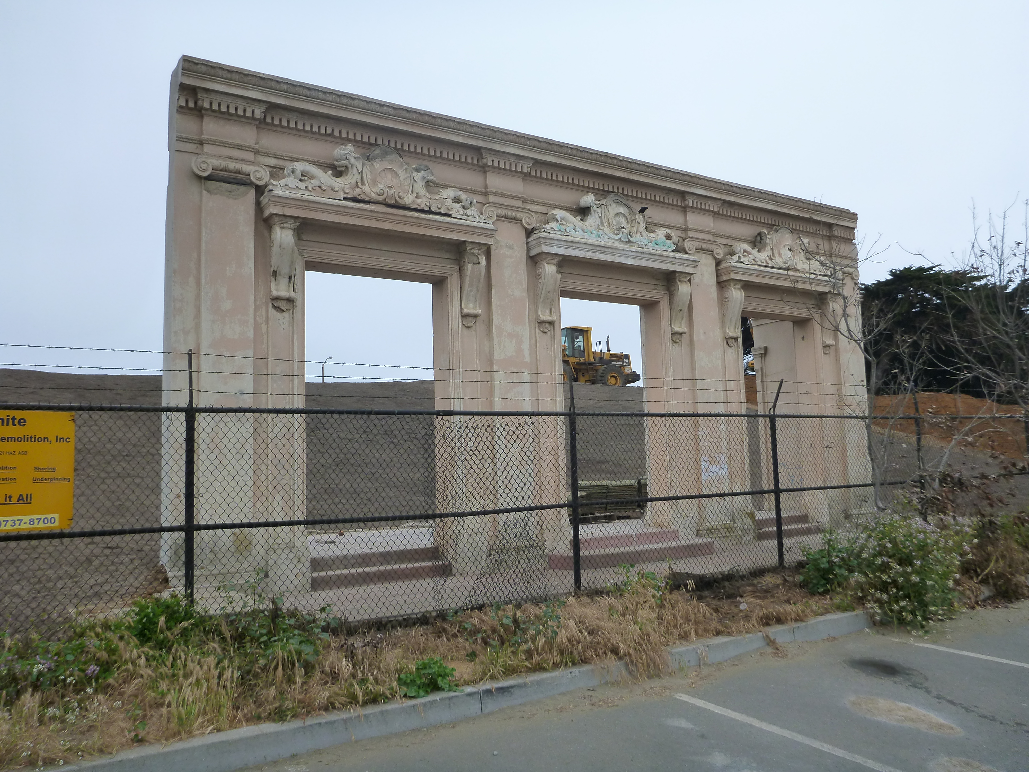 Remains of Fleishhacker Pool Bath House, San Francisco.