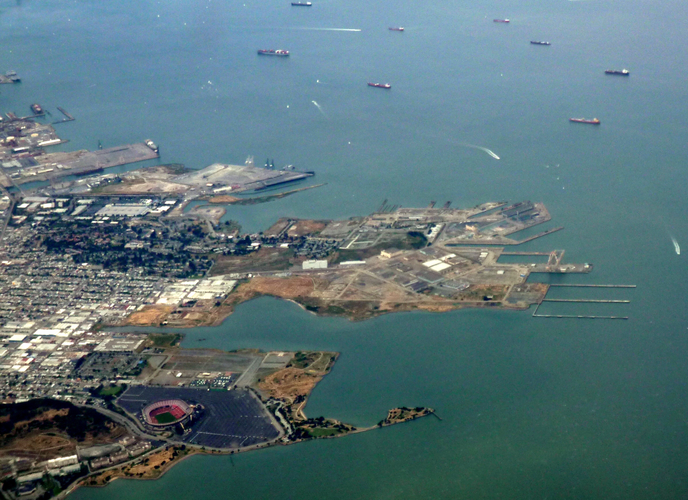 San Francisco Naval Shipyard aerial view in May 2010.