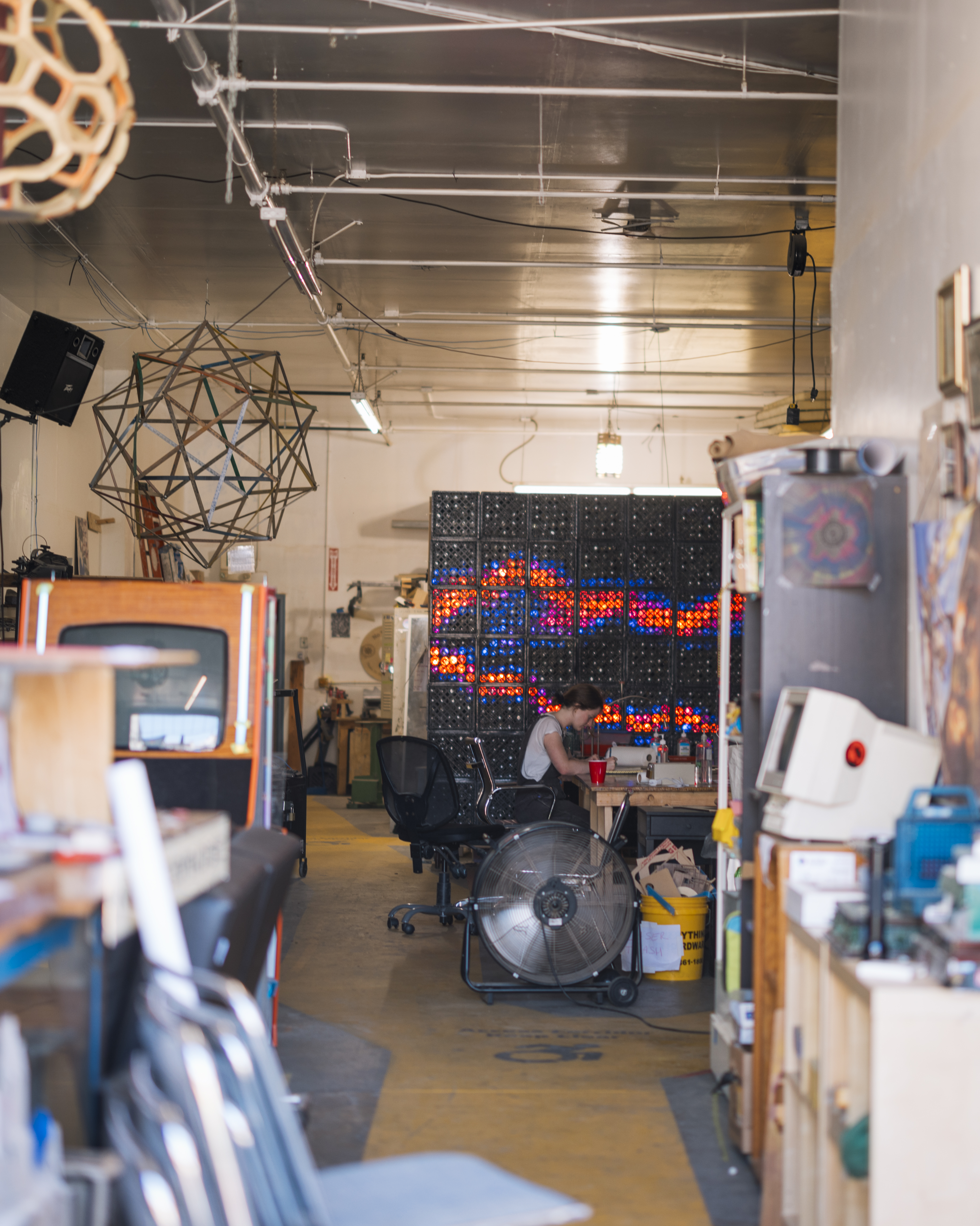 A photo of the Noisebridge hackerspace.