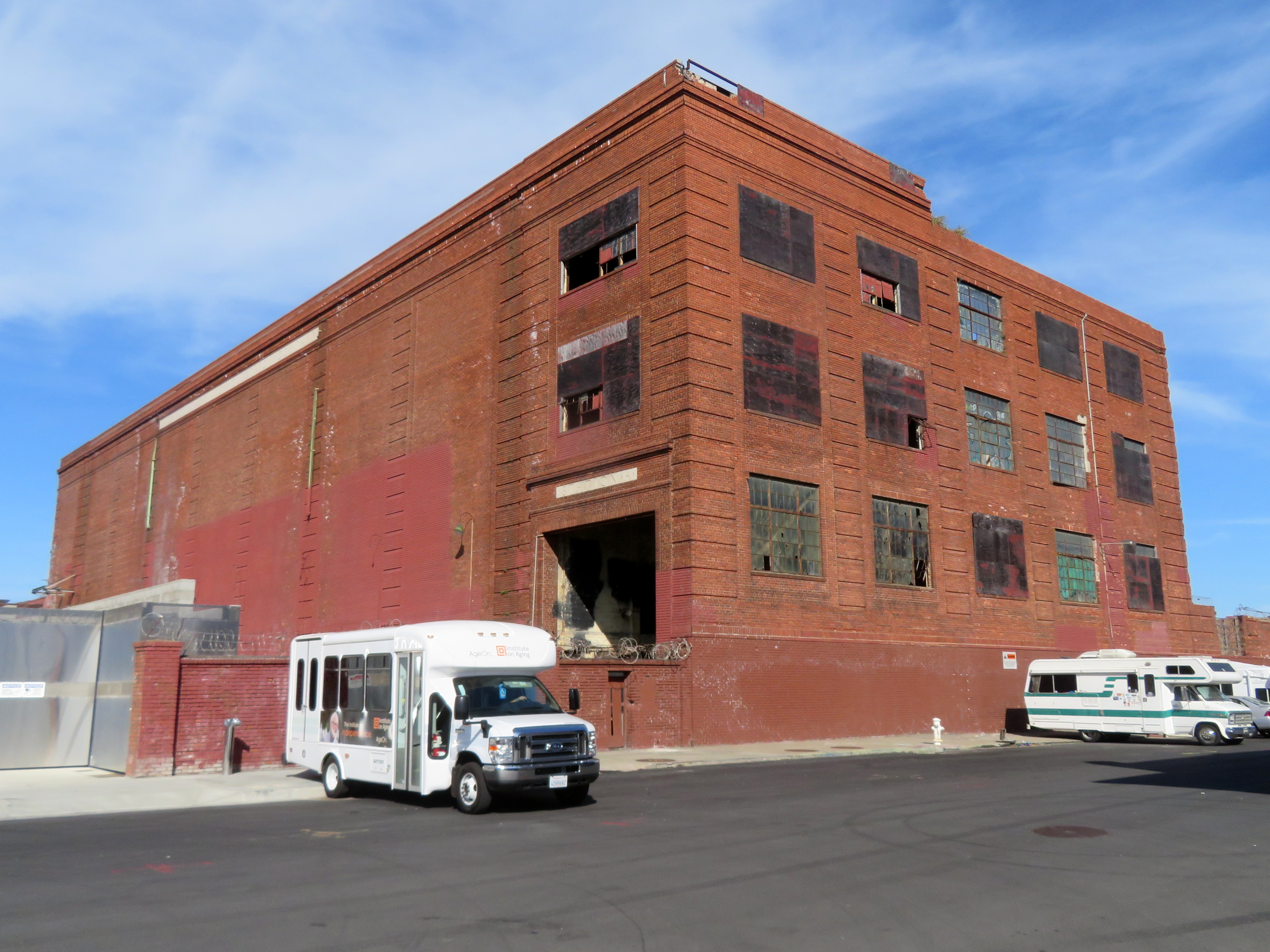 The former Station A turbine hall at the disused Potrero Generating Station in February 2020