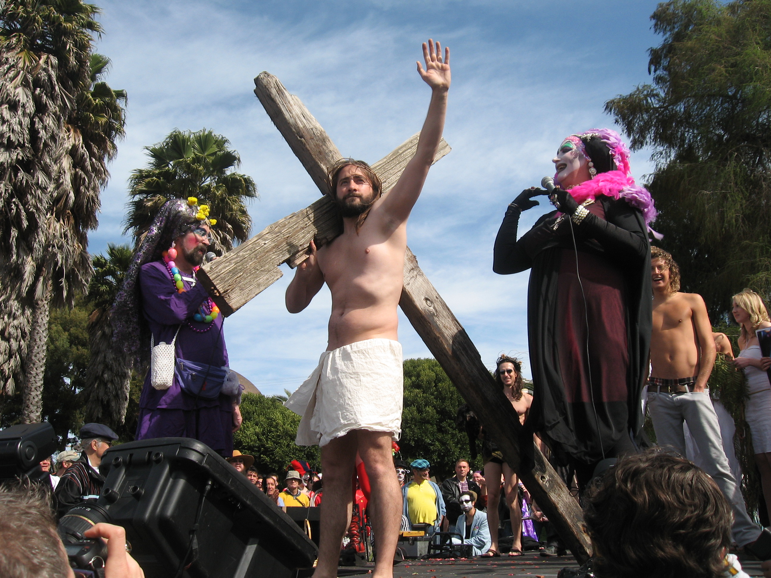 Night of the Living Easter:
The Sisters of Perpetual Indulgence's 28th Anniversary Celebration. It Came from Dolores Park!

The Sisters of Perpetual Indulgence celebrate their 28th year of raising money, eyebrows (and a smidge of Hell), all for our community. Including the popular Hunky Jesus competition!