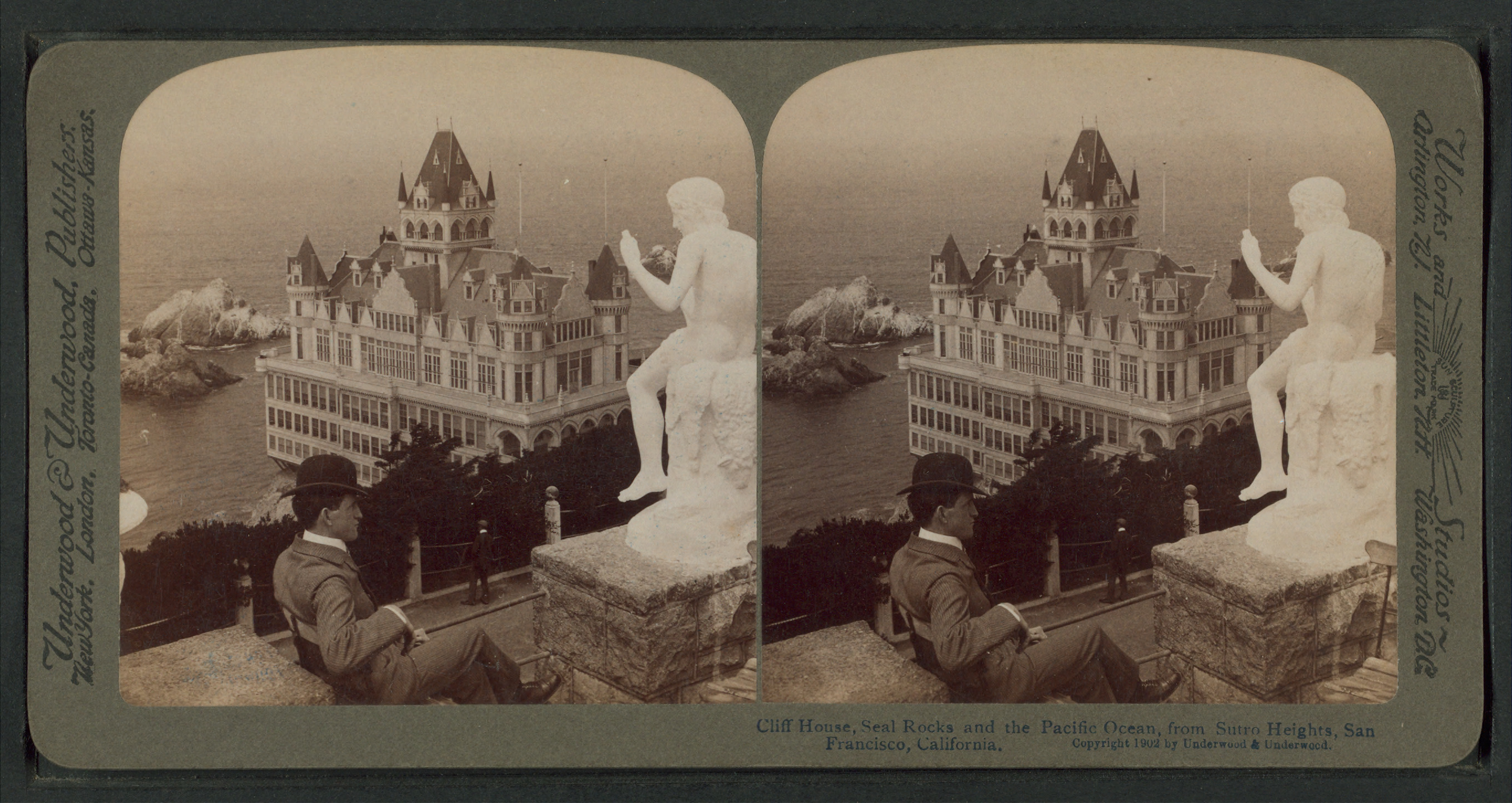 Cliff House, Seal Rocks, and Pacific Ocean, from Sutro Heights, San Francisco, California, from Robert N. Dennis collection of stereoscopic views.jpg