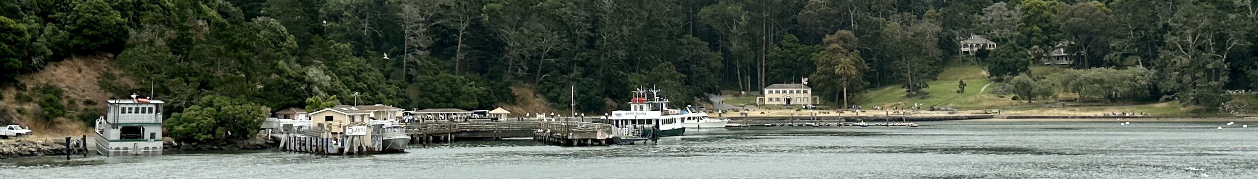 Ayala Cove, Angel Island, Juan de Ayala anchored here in 1775.  The cove is currently the site of the Angel Island Ferry landing.