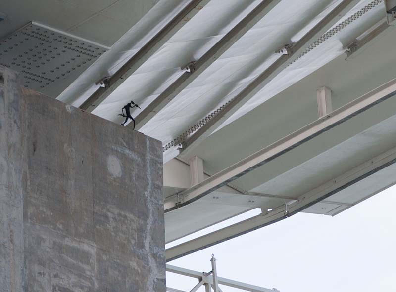 San Francisco Bay Bridge troll under the new eastern span in 2016 taken from a boat.