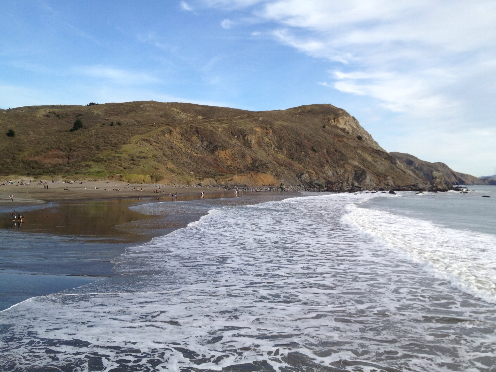 Waves on Muir Beach — at the northern terminus of the Marin Headlands.

Within the Golden Gate National Recreation Area.