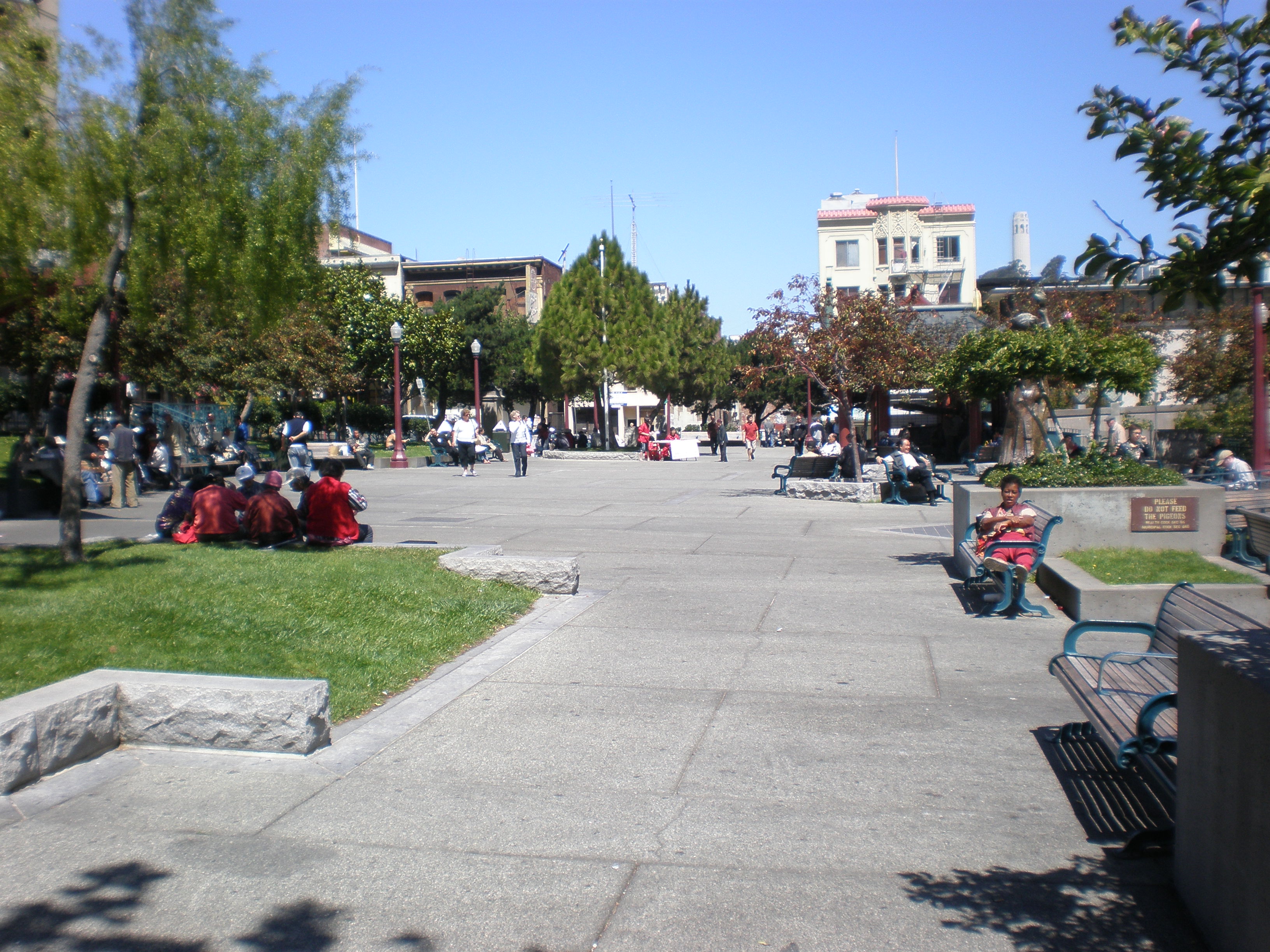 A section of Portsmouth Square in San Francisco.